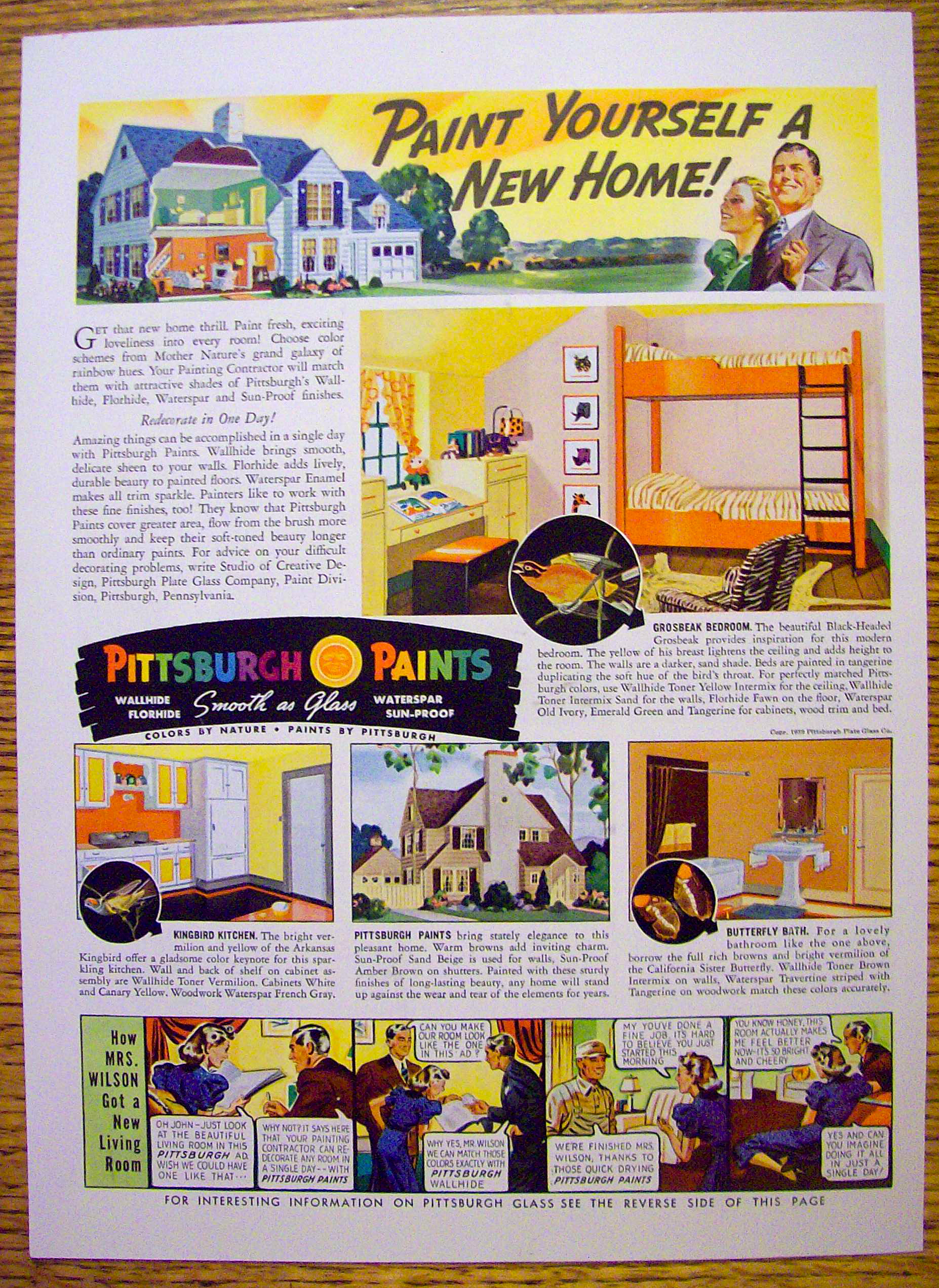 1939 Pittsburgh Paints with Paint Yourself A New Home