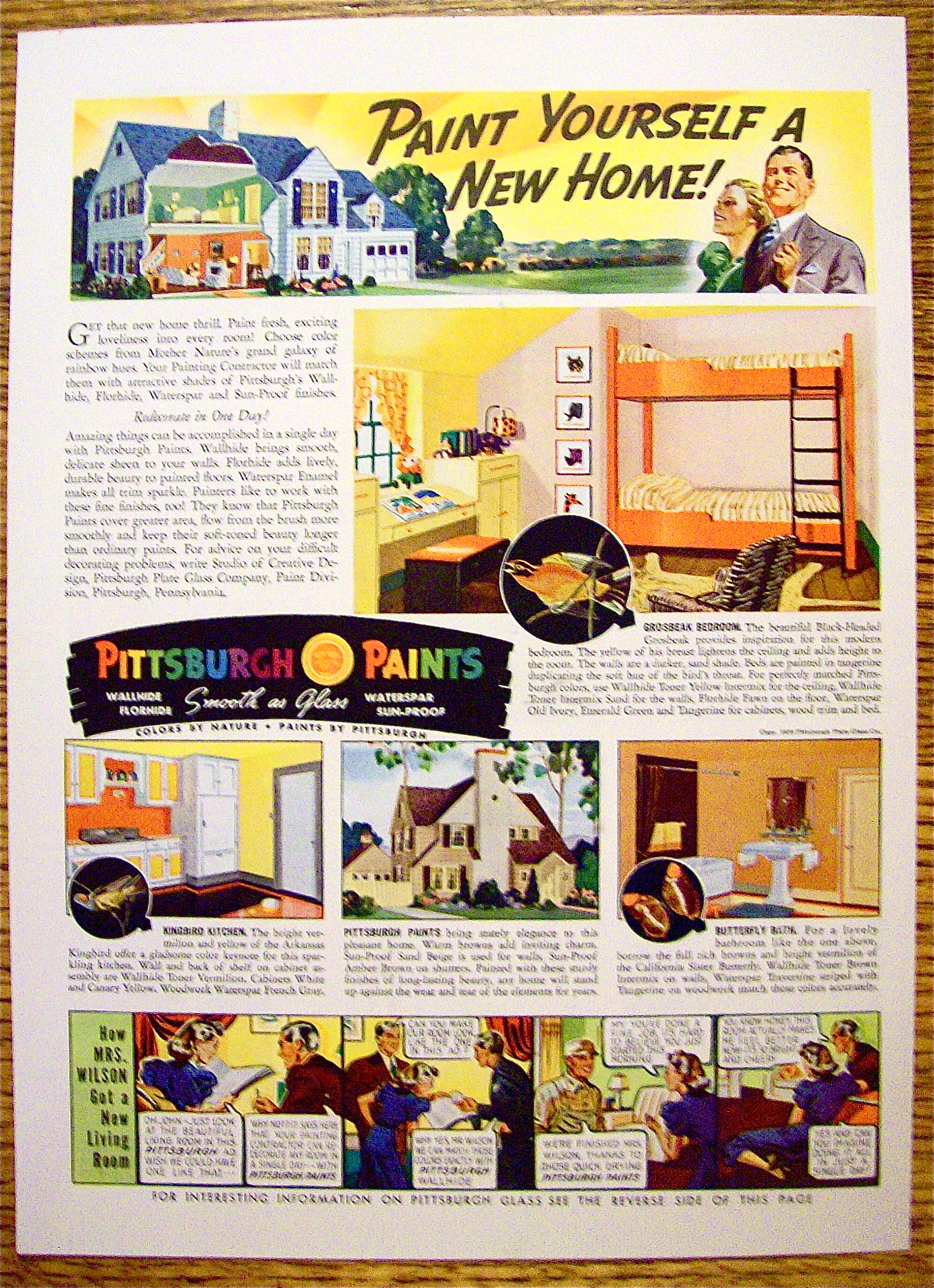 1939 Pittsburgh Paints with Paint Yourself A New Home