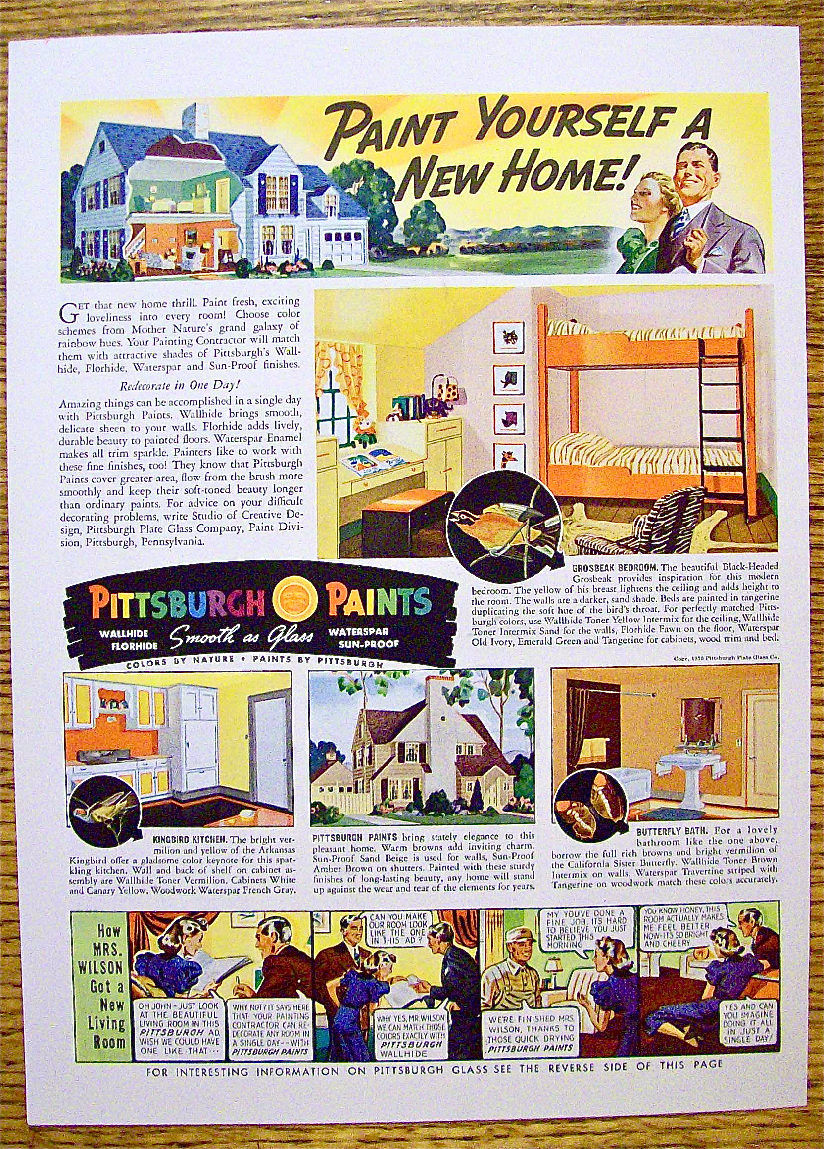 1939 Pittsburgh Paints with Paint Yourself A New Home