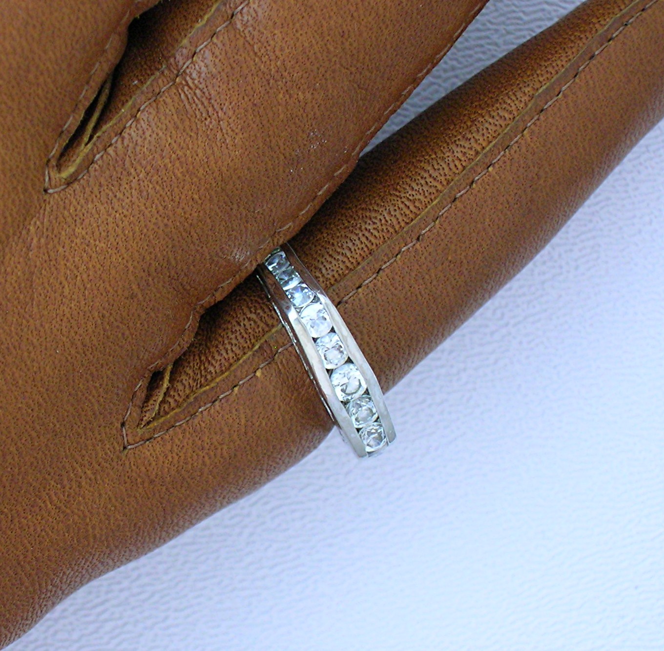 Silvertone Antique Look Ring With CZs . . . . . . . . .