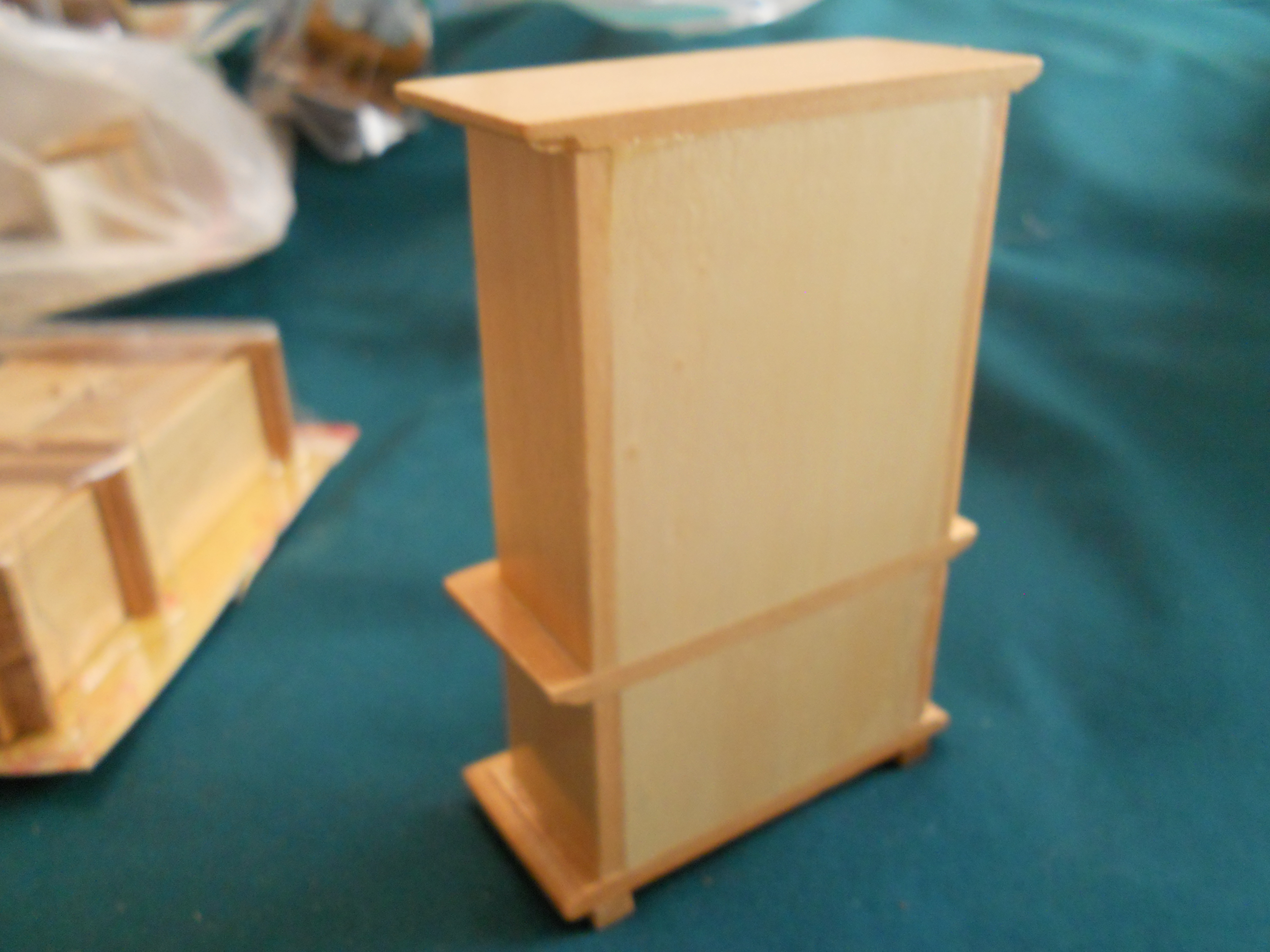 Dollhouse Furniture Wood Cupboard Pair