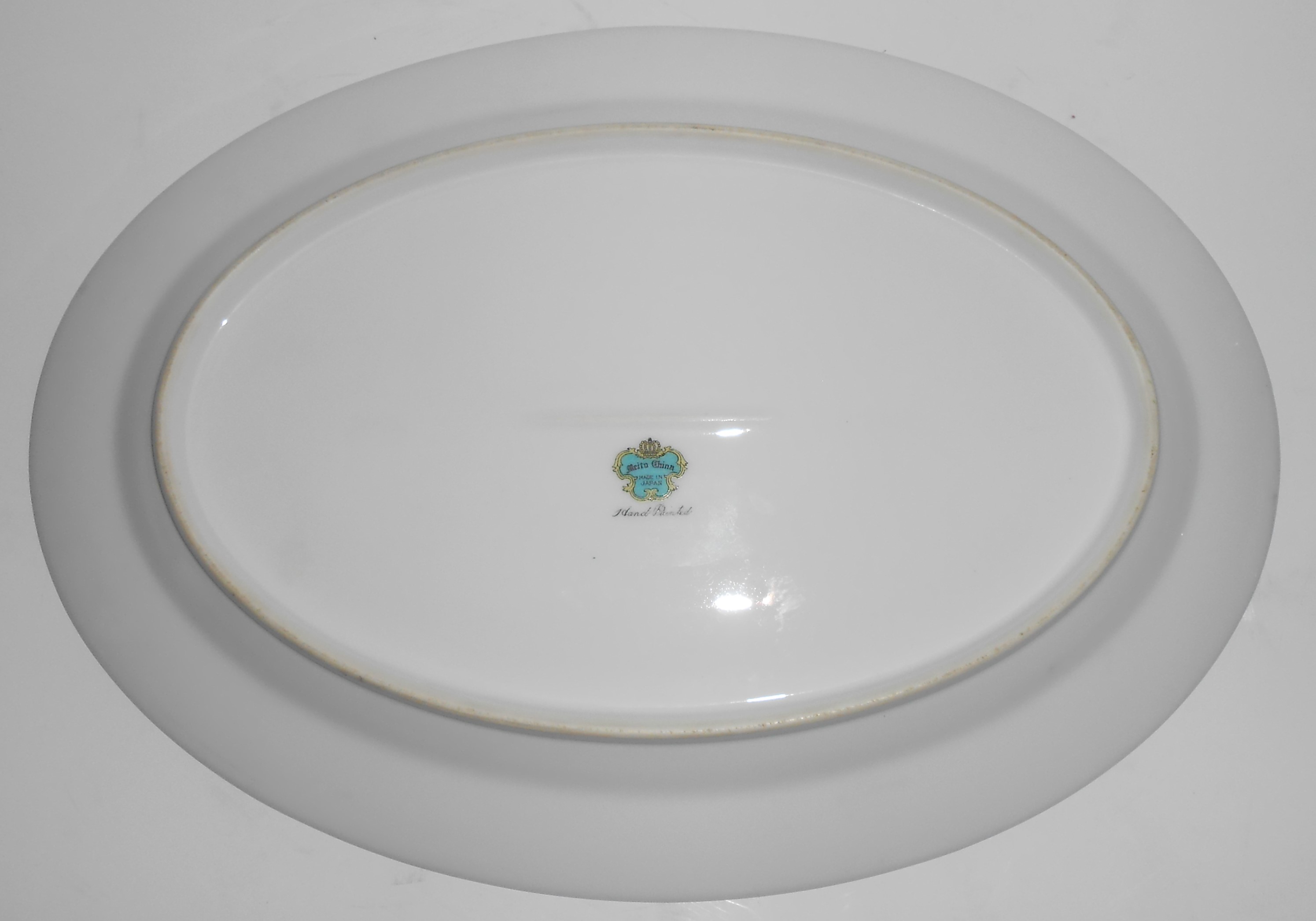 Meito China Porcelain Japan Floral Gold Green Yellow Pl