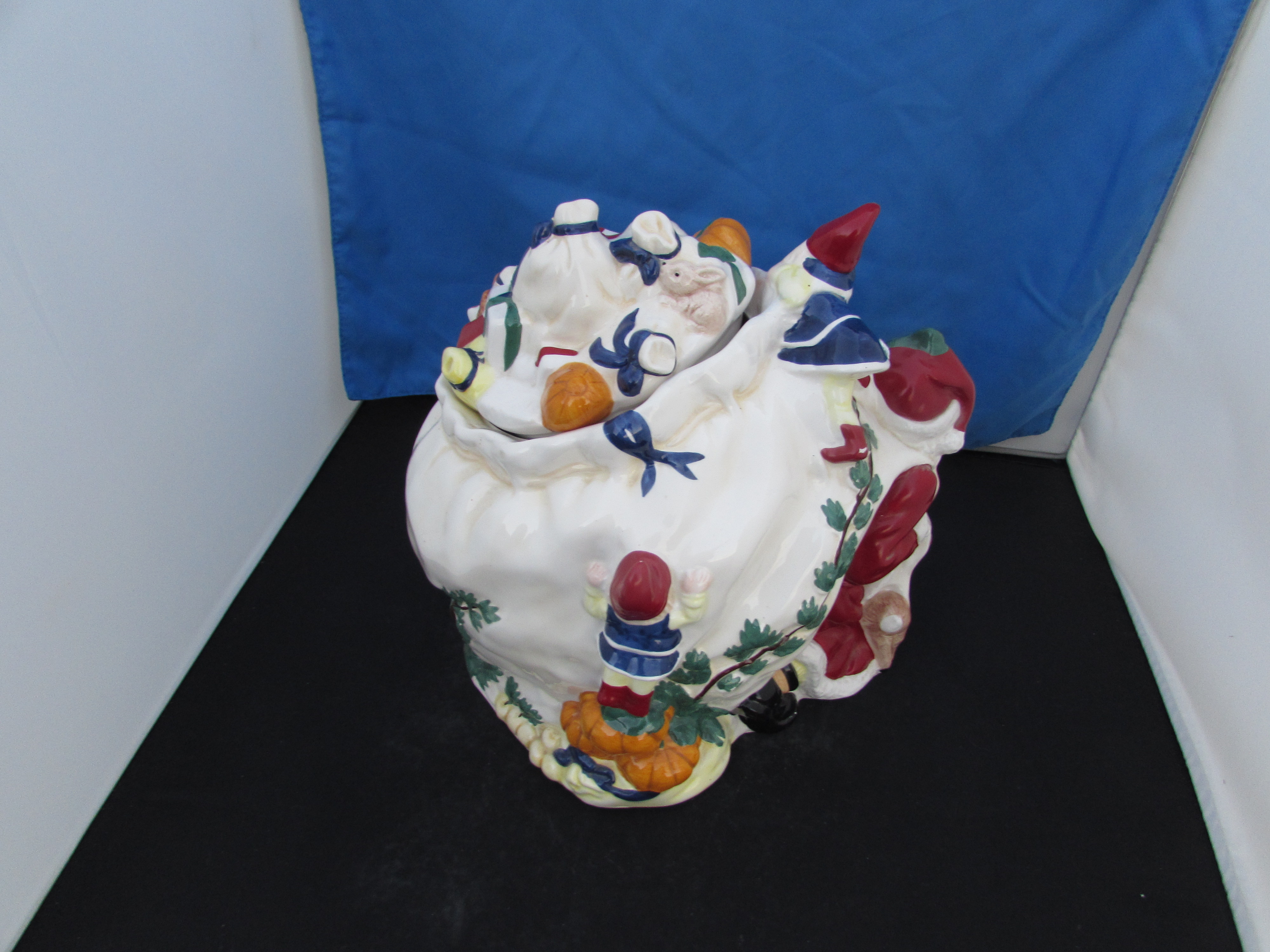Santa with Sack Elf Pumpkin Cookie Jar House of Lloyd