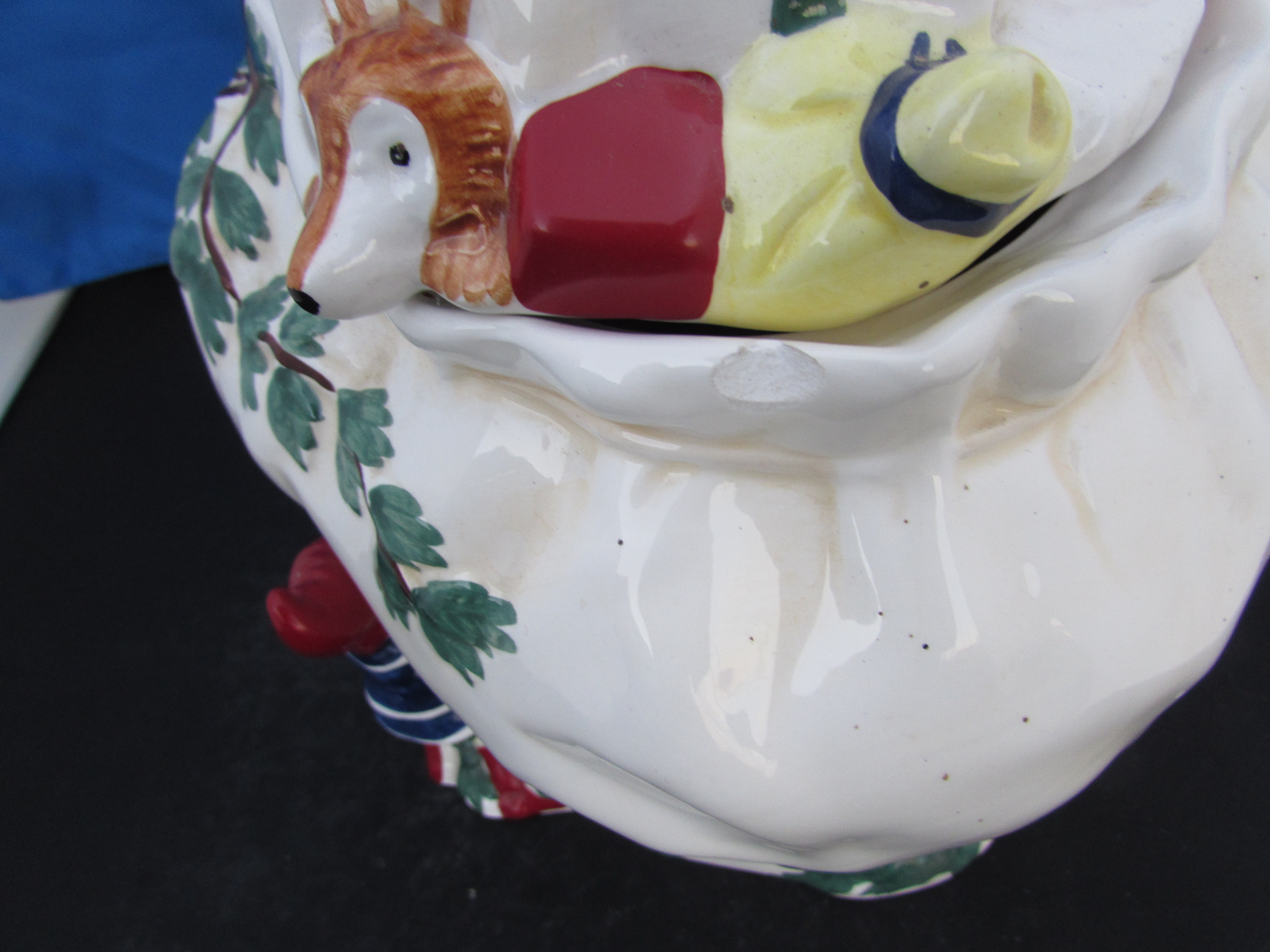 Santa with Sack Elf Pumpkin Cookie Jar House of Lloyd