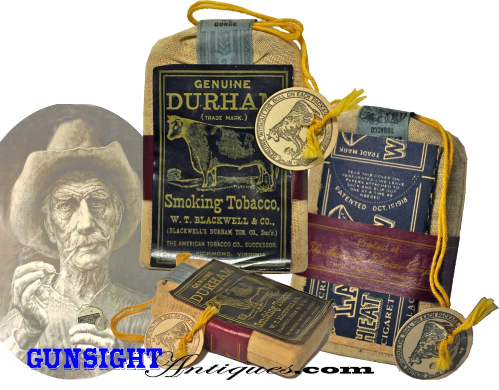 Original unopened! 1918 dated - Bull Durham Tobacco Pouch