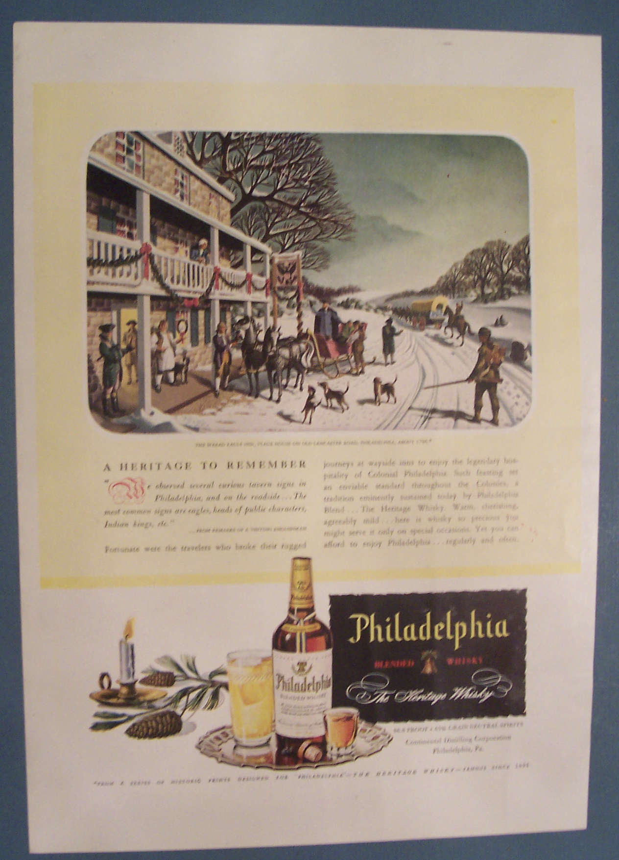 Vintage Ad: 1946 Philadelphia Blended Whiskey