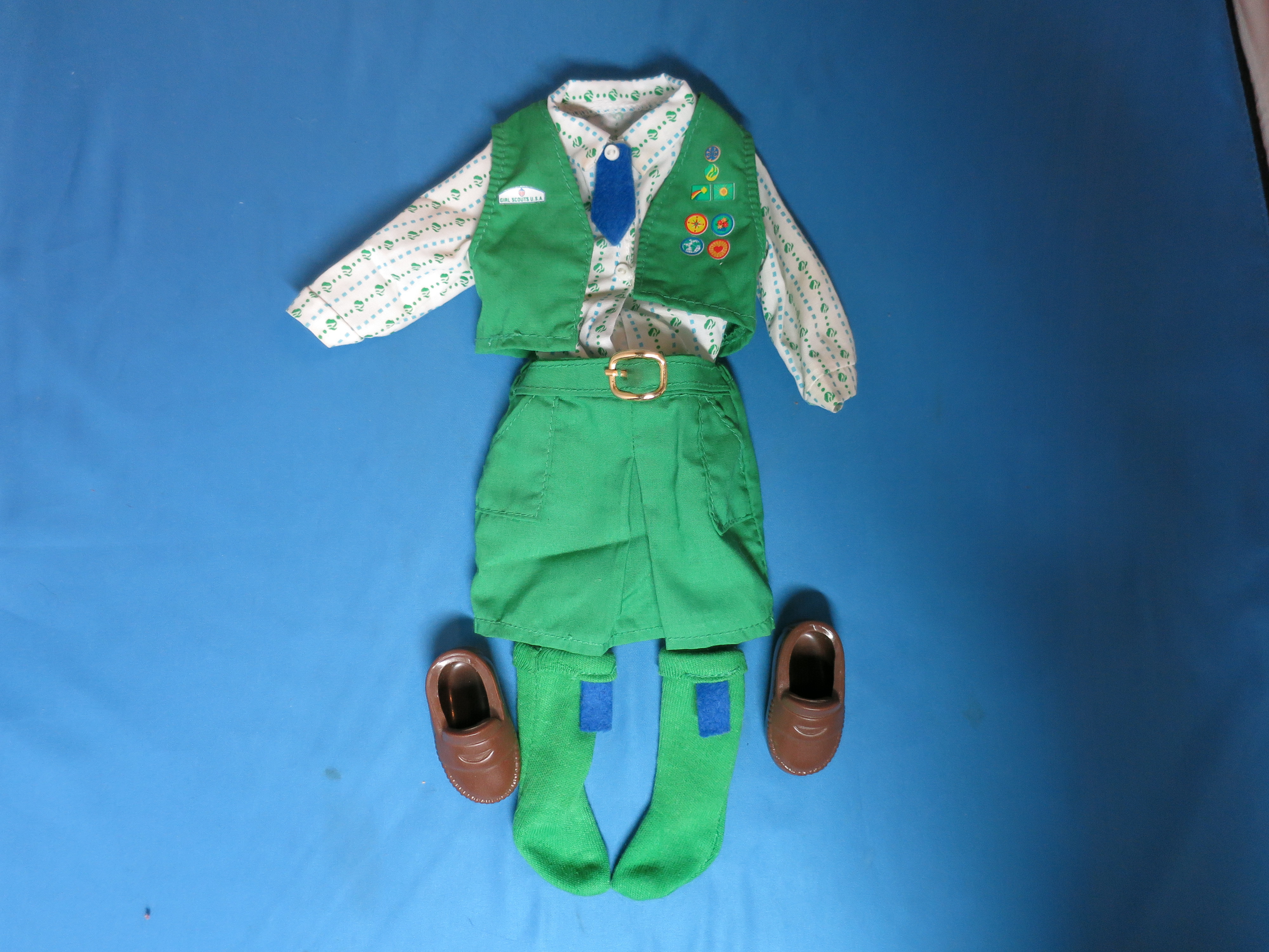 Vintage Avon Girl Scout Doll shirt vest skirt stockings shoes