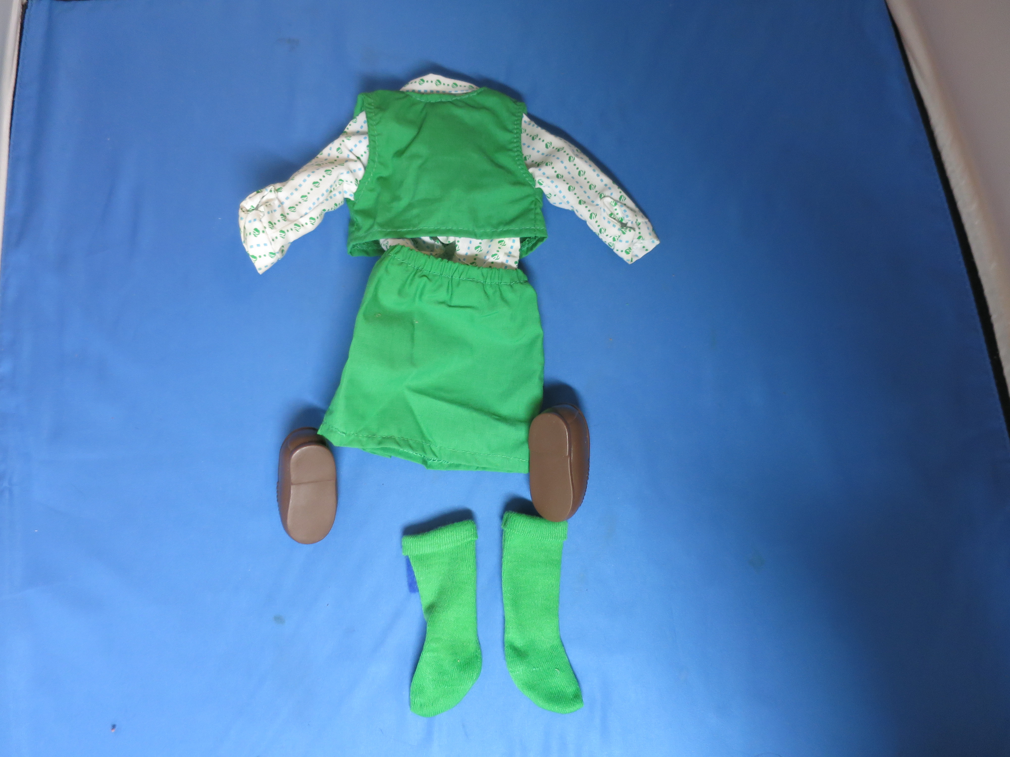 Vintage Avon Girl Scout Doll shirt vest skirt stockings shoes