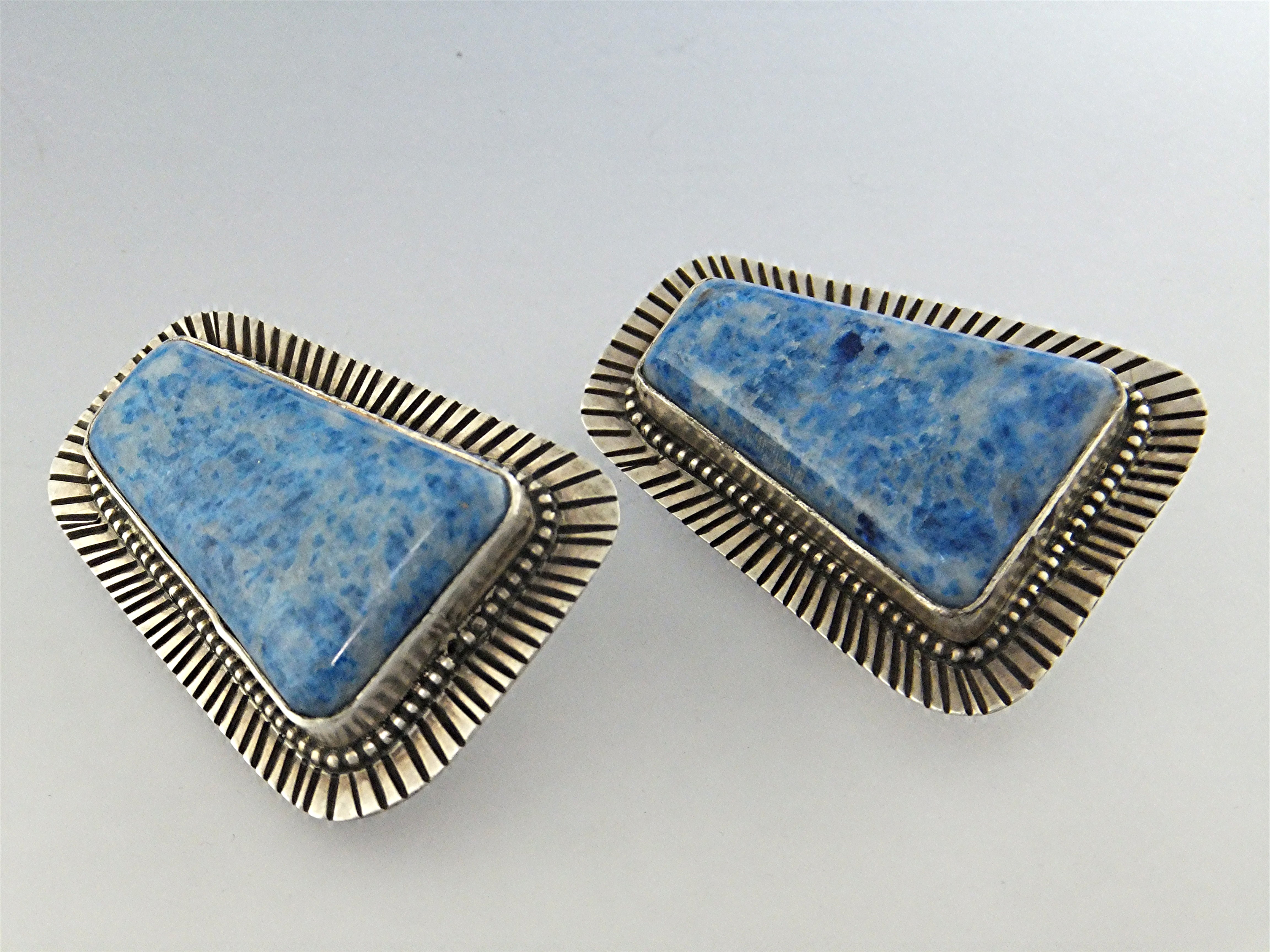David Troutman Sterling Silver Denhim Lapis Earrings