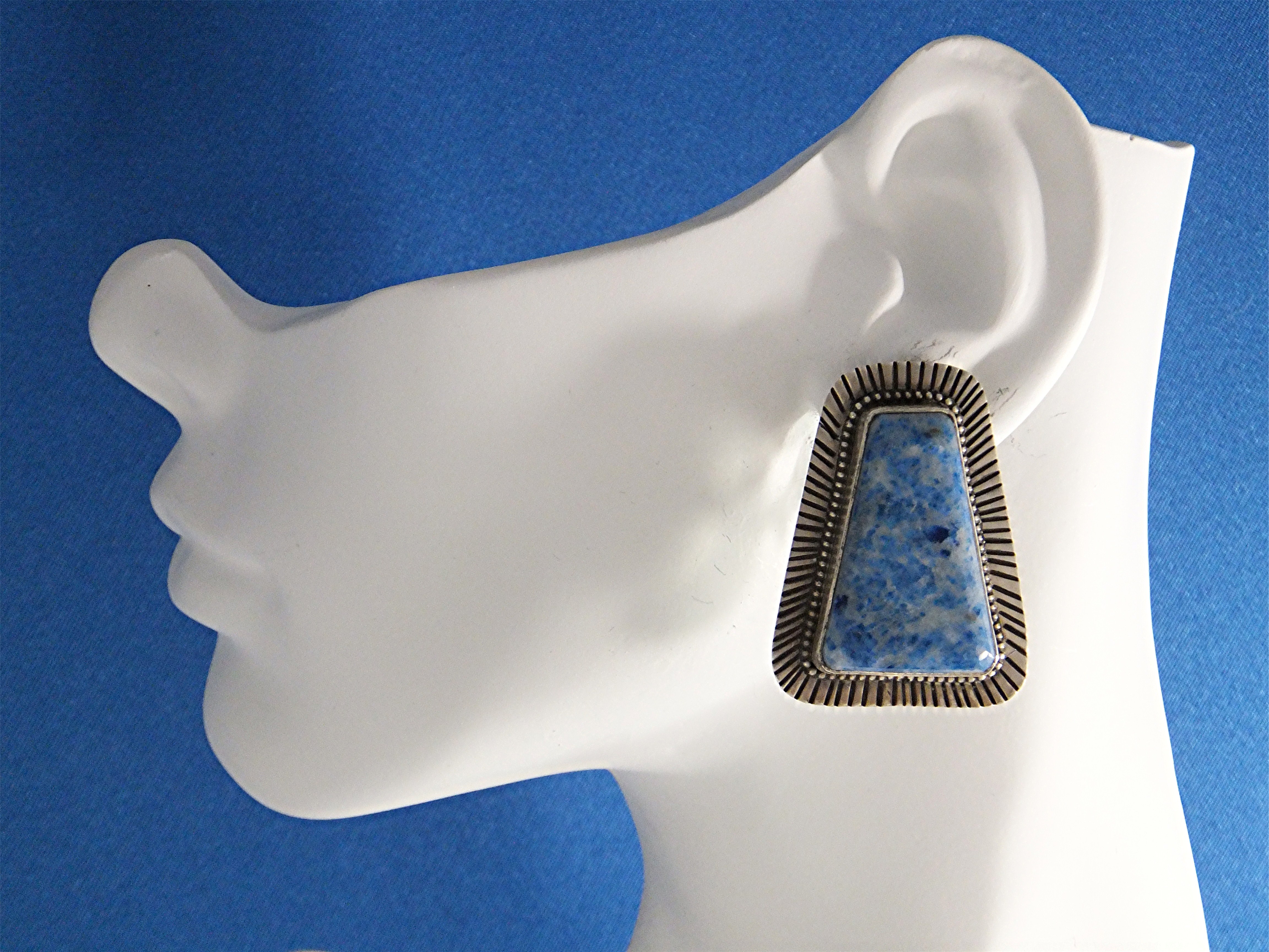 David Troutman Sterling Silver Denhim Lapis Earrings