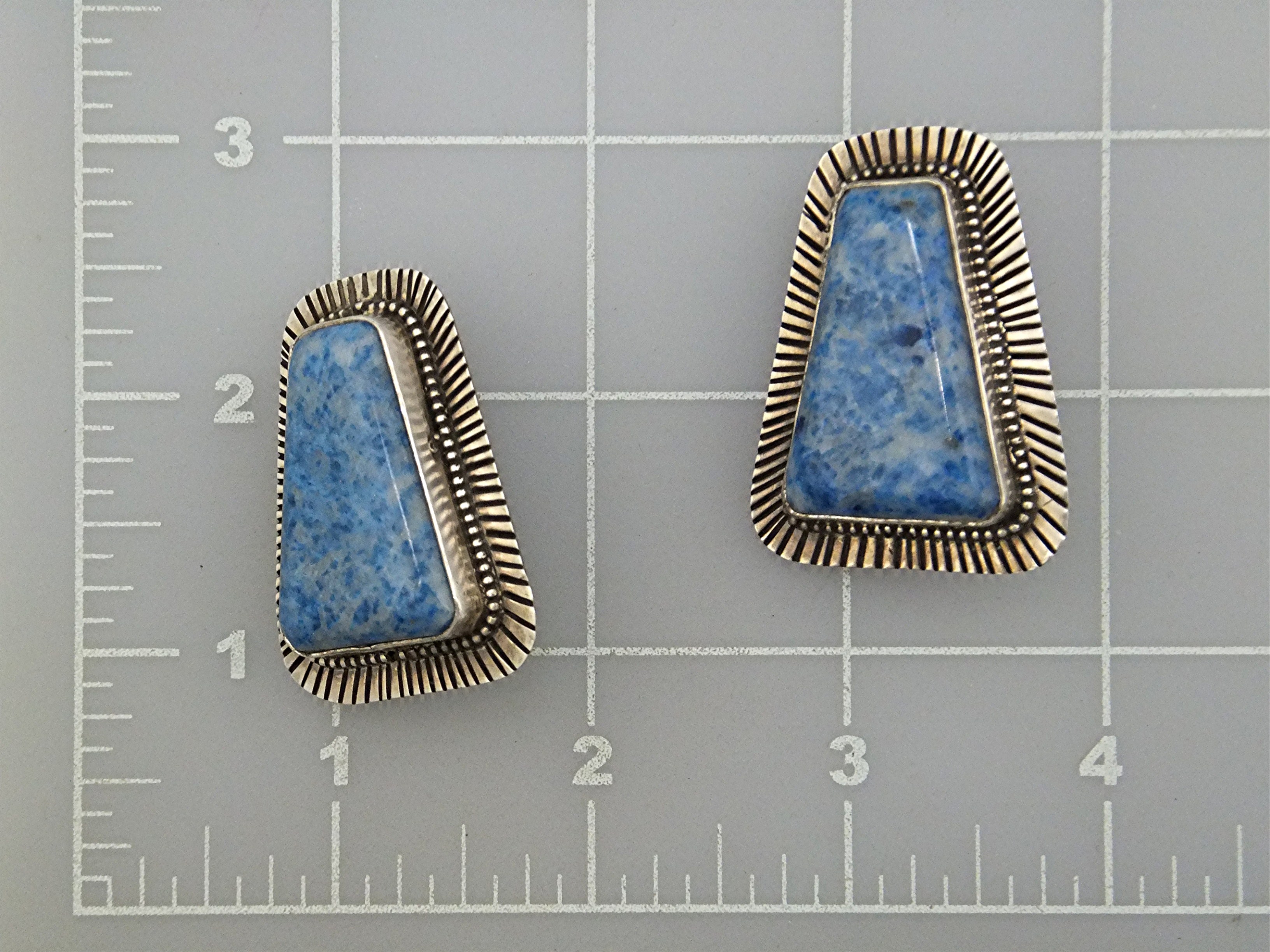 David Troutman Sterling Silver Denhim Lapis Earrings
