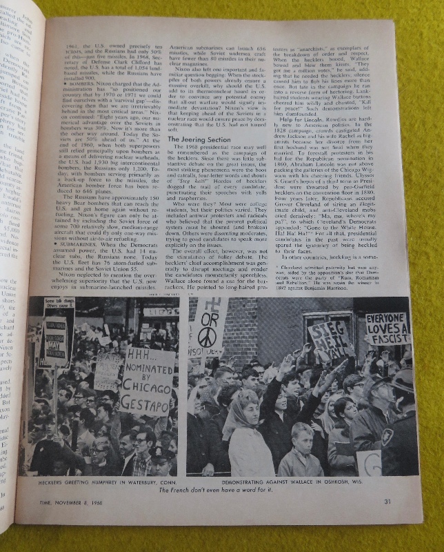 Time Magazine November 8, 1968 The Bombing Decision