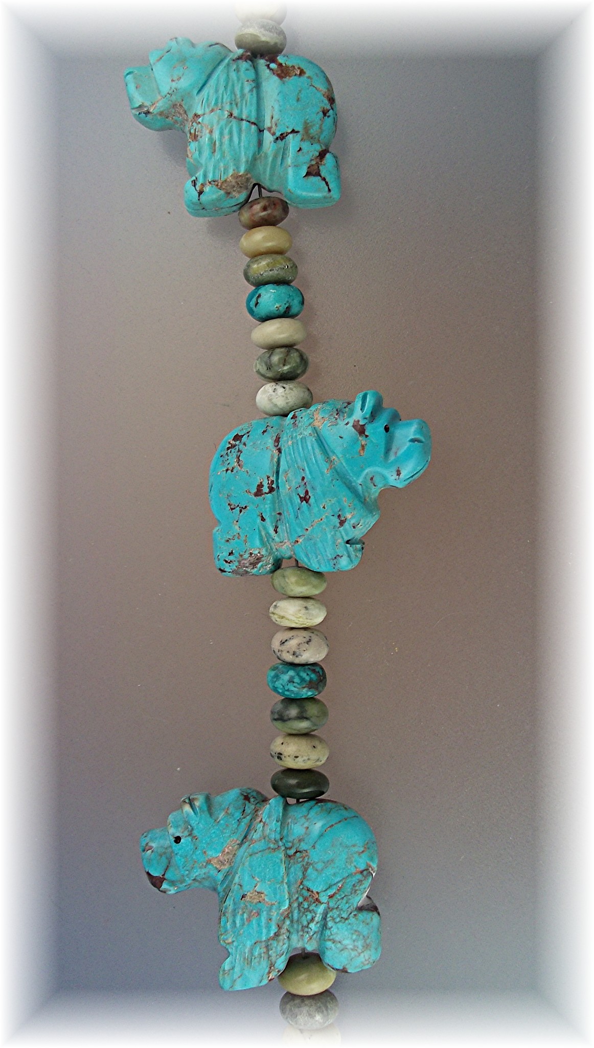 Native American Hand Carved Turquoise Stacey Turpen