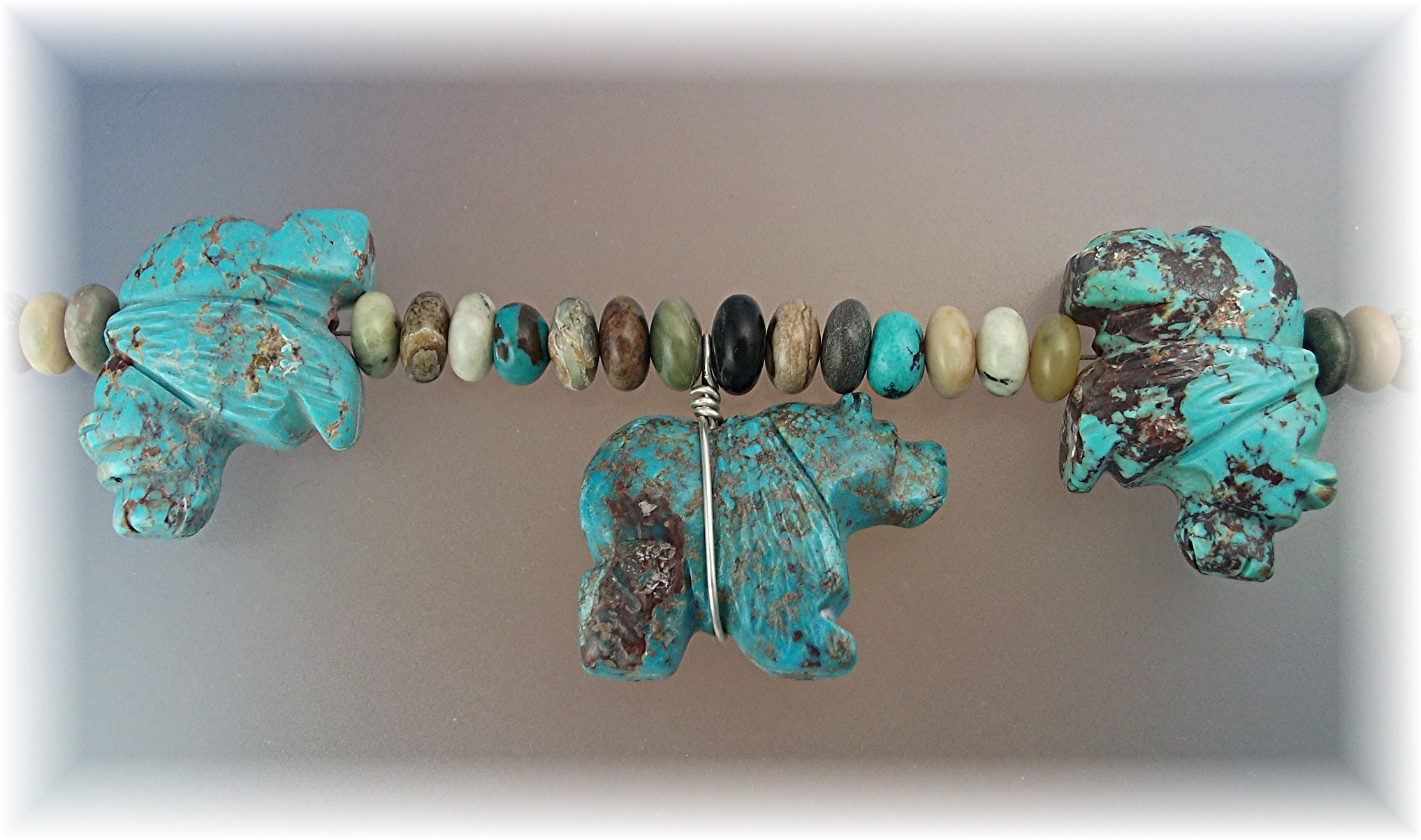 Native American Hand Carved Turquoise Stacey Turpen