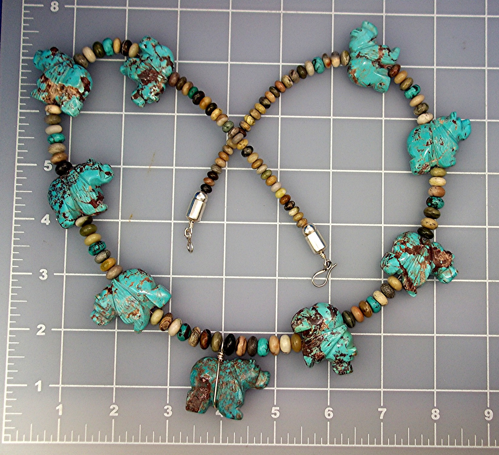 Native American Hand Carved Turquoise Stacey Turpen