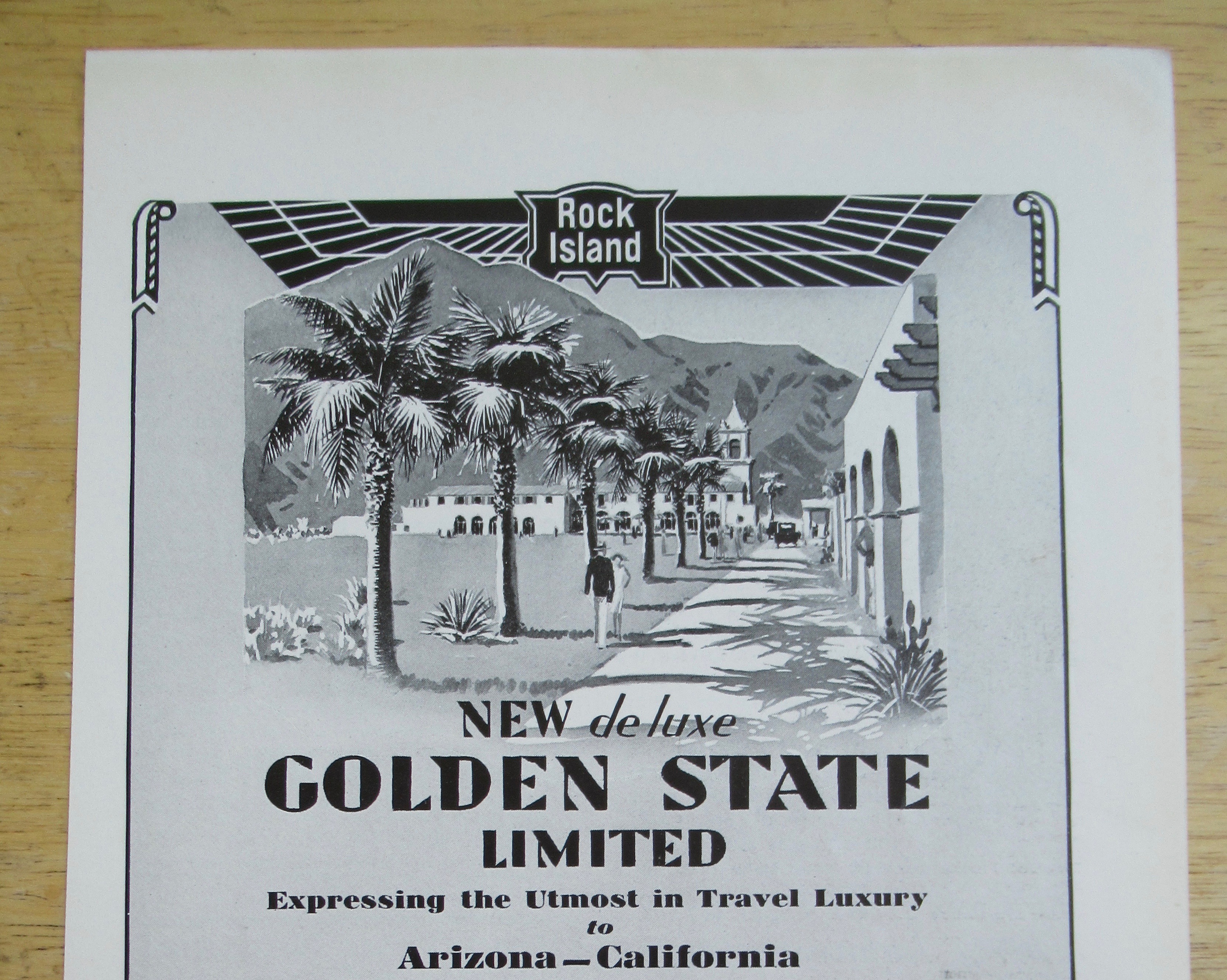 1929 Rock Island with New Deluxe Golden State Limited