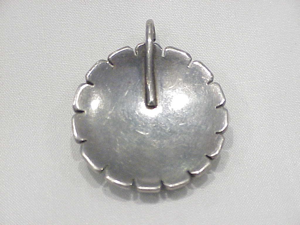Native American Sterling Silver And Turquoise Pendant