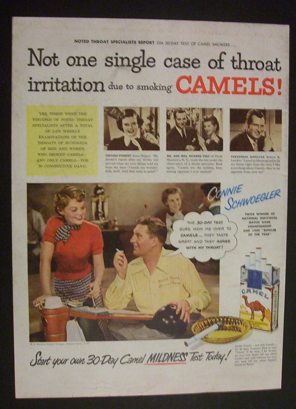 1950  Camel  Cigarettes