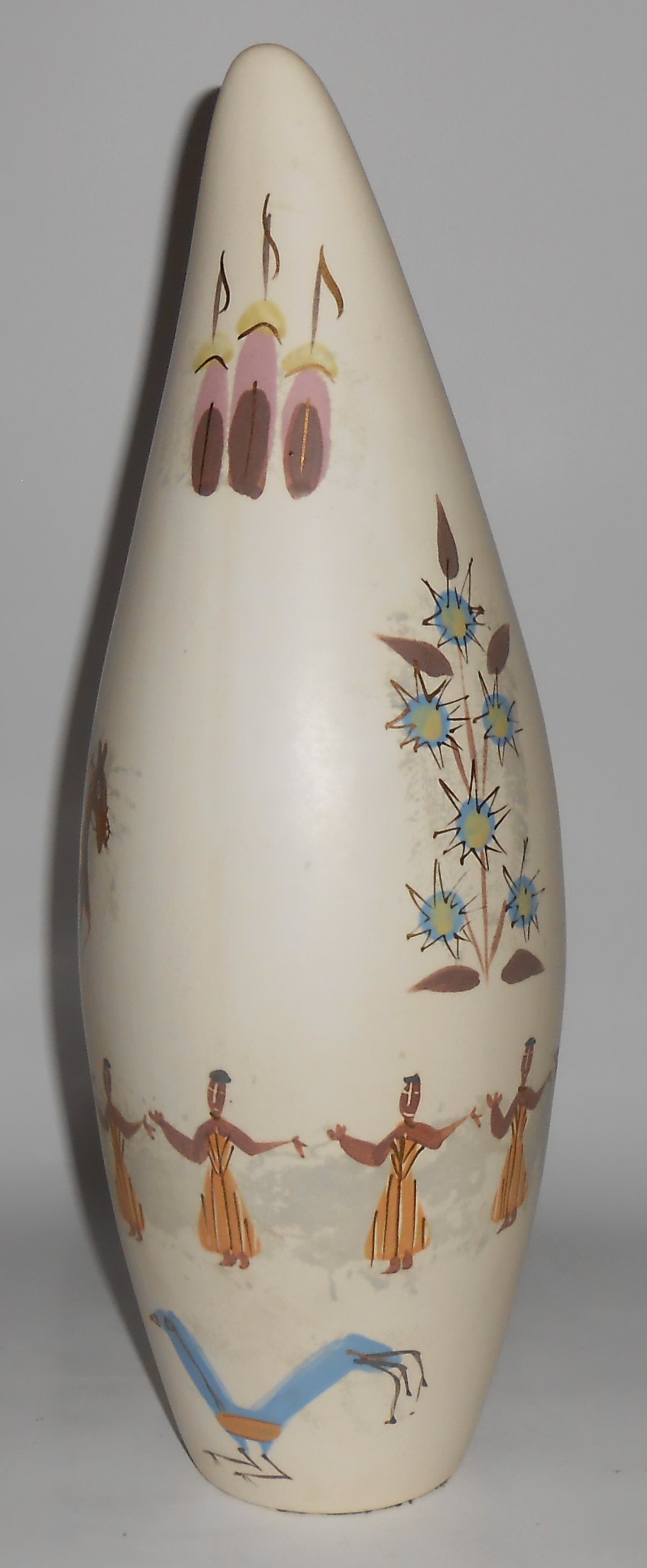 Marc Bellaire Ceramics Pottery Kashmir 15in Ovoid Vase