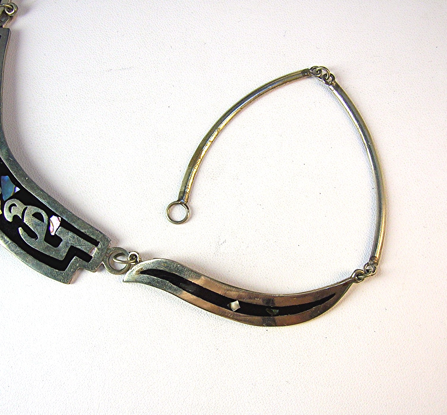 Mexican Silver and Abalone Necklace