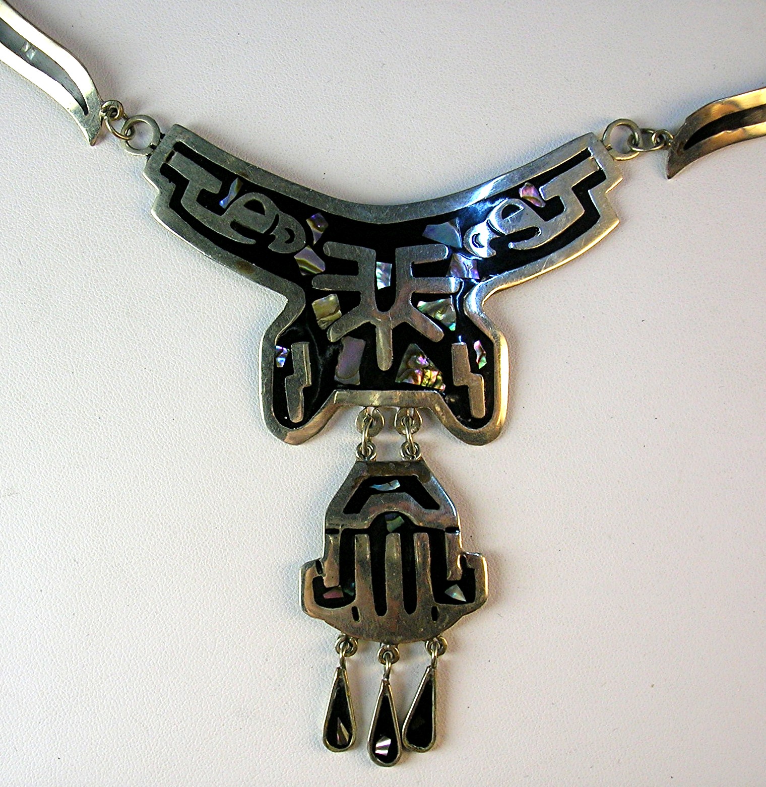 Mexican Silver and Abalone Necklace