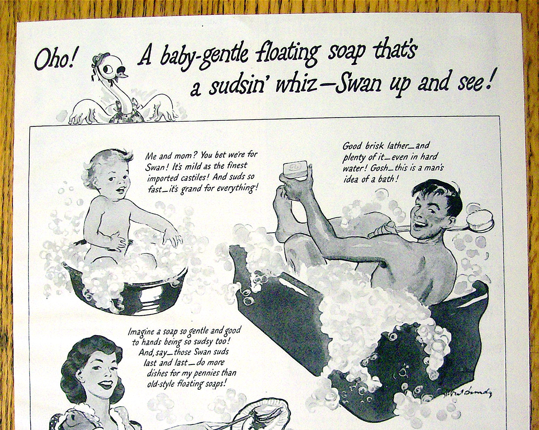 1942 Swan Soap with How Many Ways A Family Uses Soap
