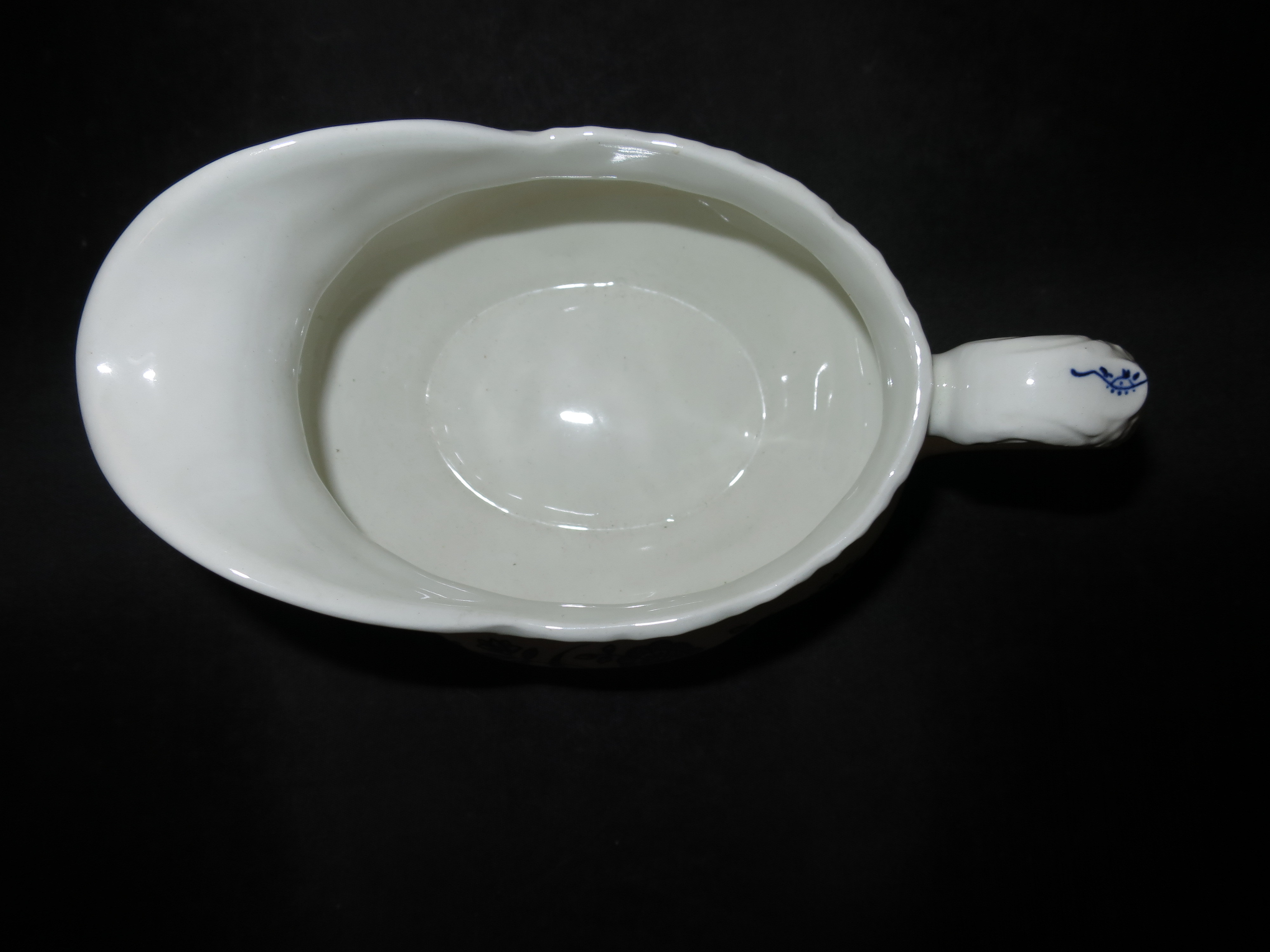 Enoch Wedgwood Tunstall Blue Heritage Onion Gravy Boat Pitcher