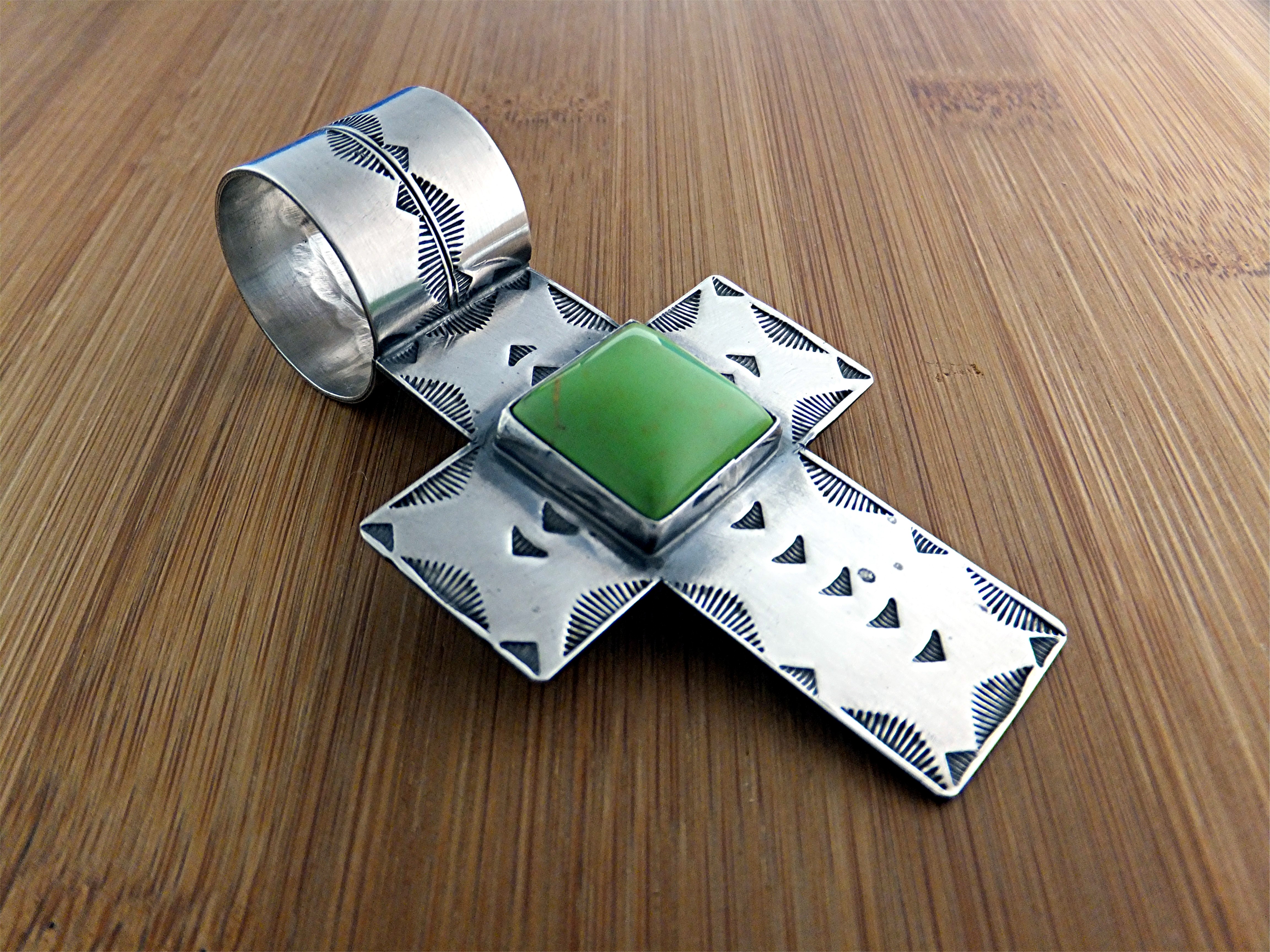 ROCKI Gorman Sterling Silver Gaspeite K.C. Cook Pendant
