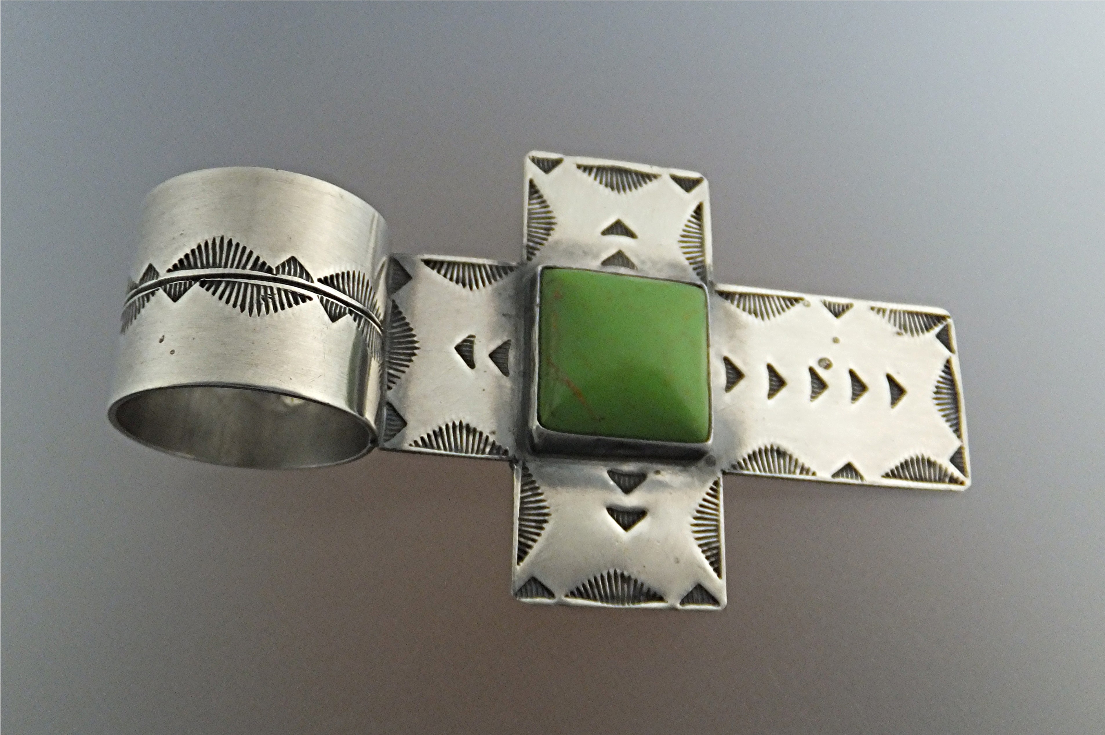 ROCKI Gorman Sterling Silver Gaspeite K.C. Cook Pendant