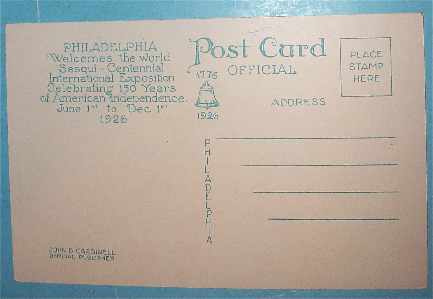 Associate Fraternal Memorial Postcard