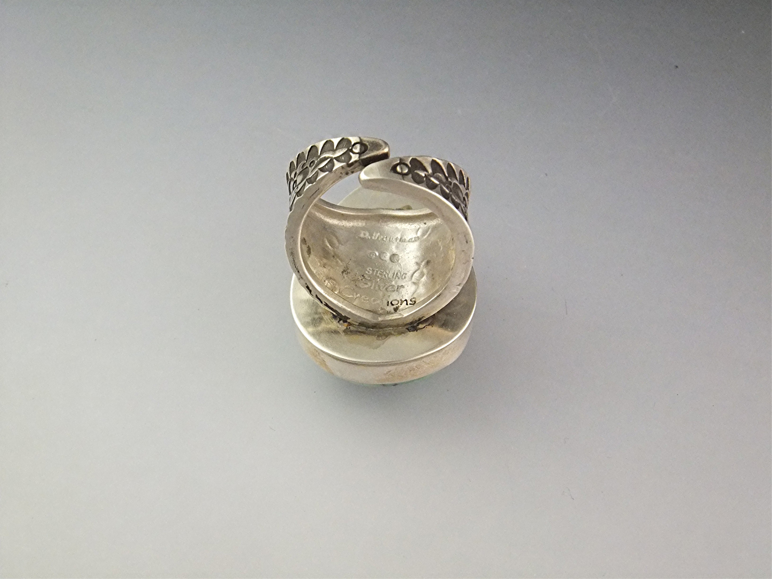 David Troutman Carico Lake Turquoise Sterling Silver Ri