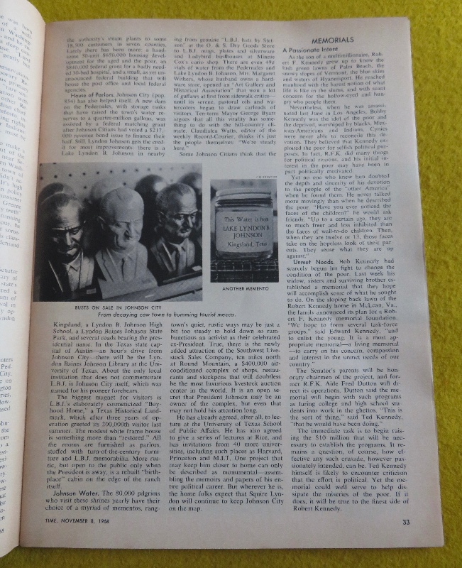 Time Magazine November 8, 1968 The Bombing Decision