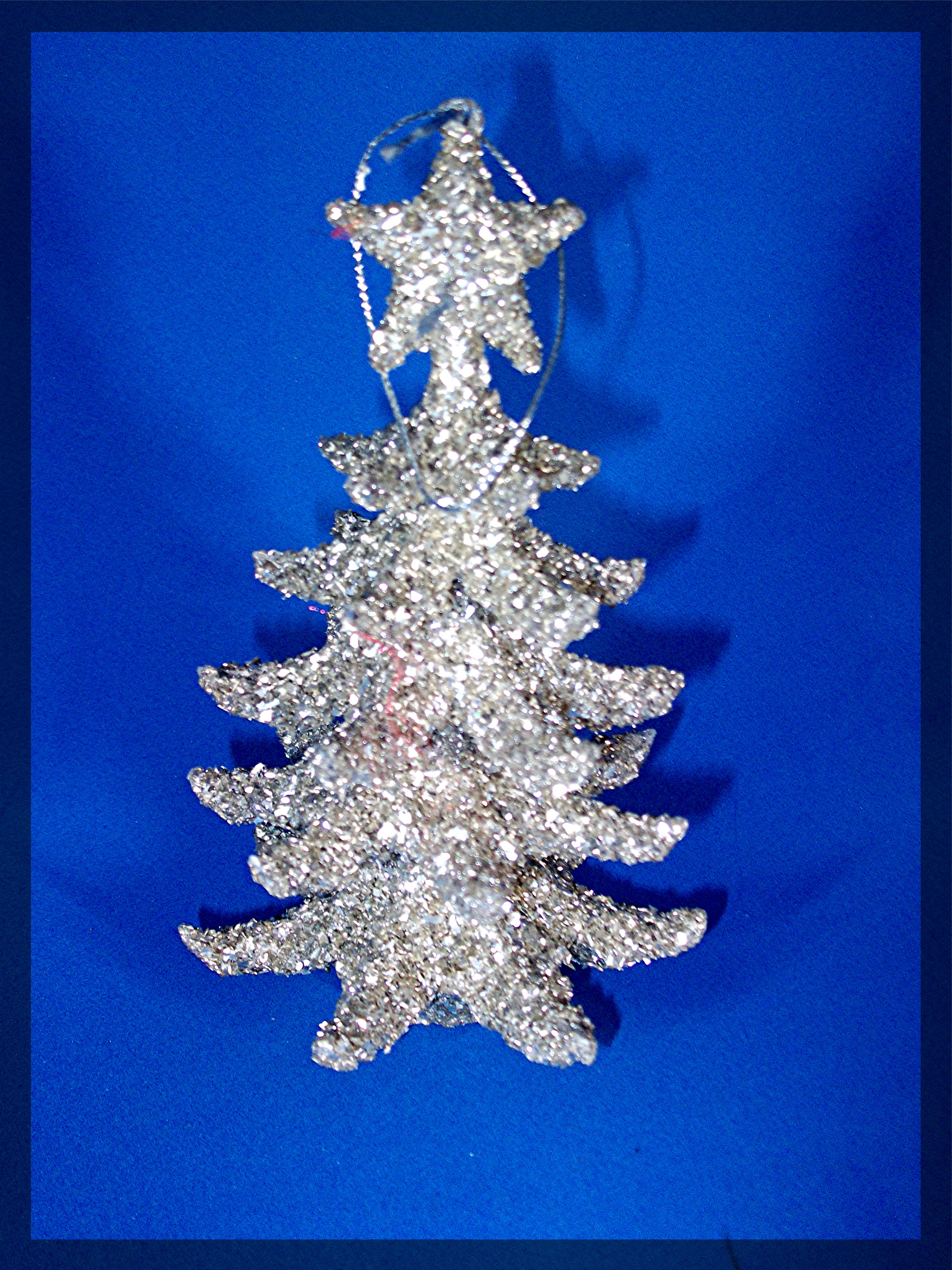 Christmas Tree Ornament with silver glitter.......