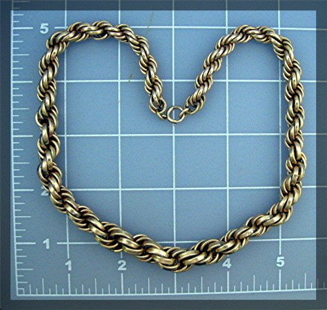 Necklace Gold Rope 1/20 Gold Fill Vintage  .......