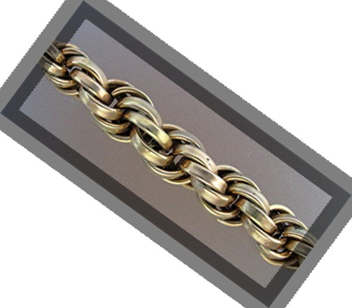 Necklace Gold Rope 1/20 Gold Fill Vintage  .......