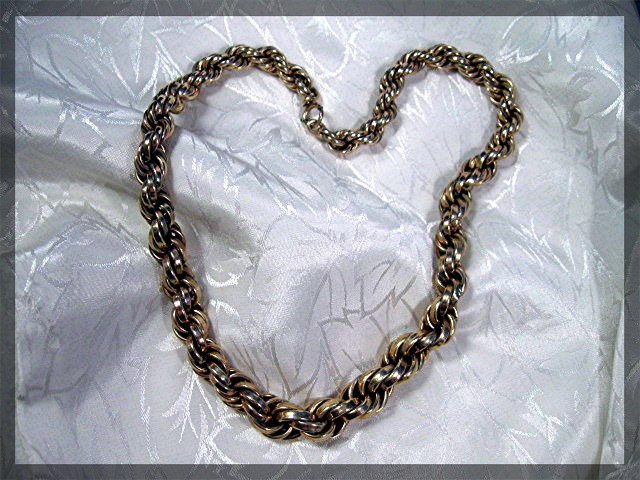 Necklace Gold Rope 1/20 Gold Fill Vintage  .......