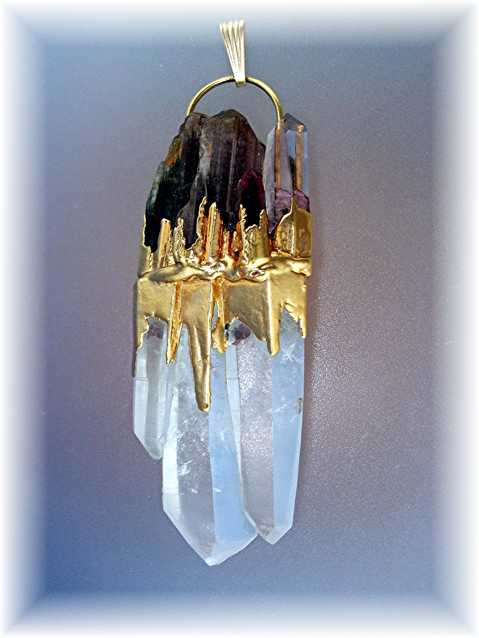 Pendant  Hand made Crystal 1/20 GF Large