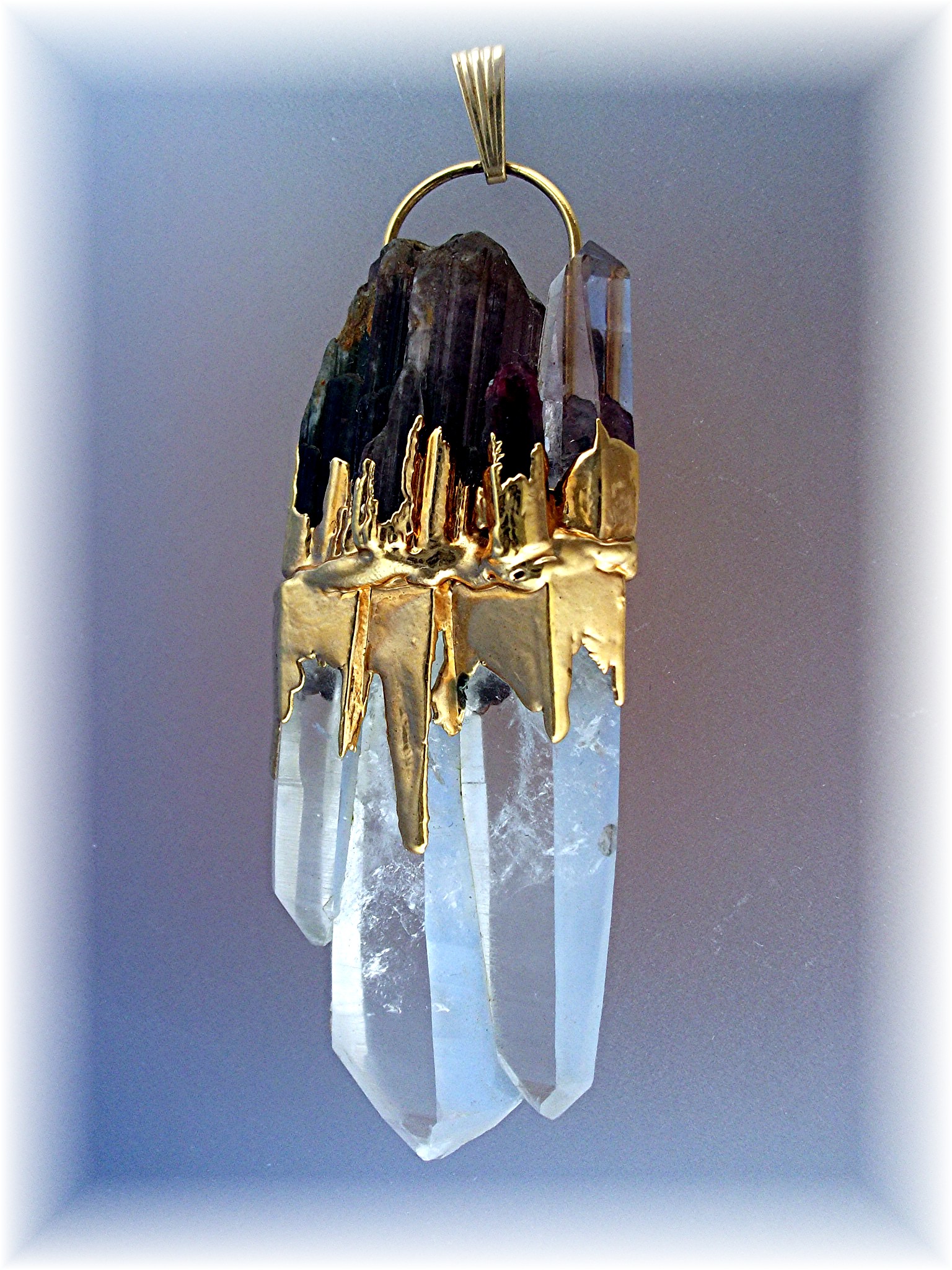 Pendant  Hand made Crystal 1/20 GF Large