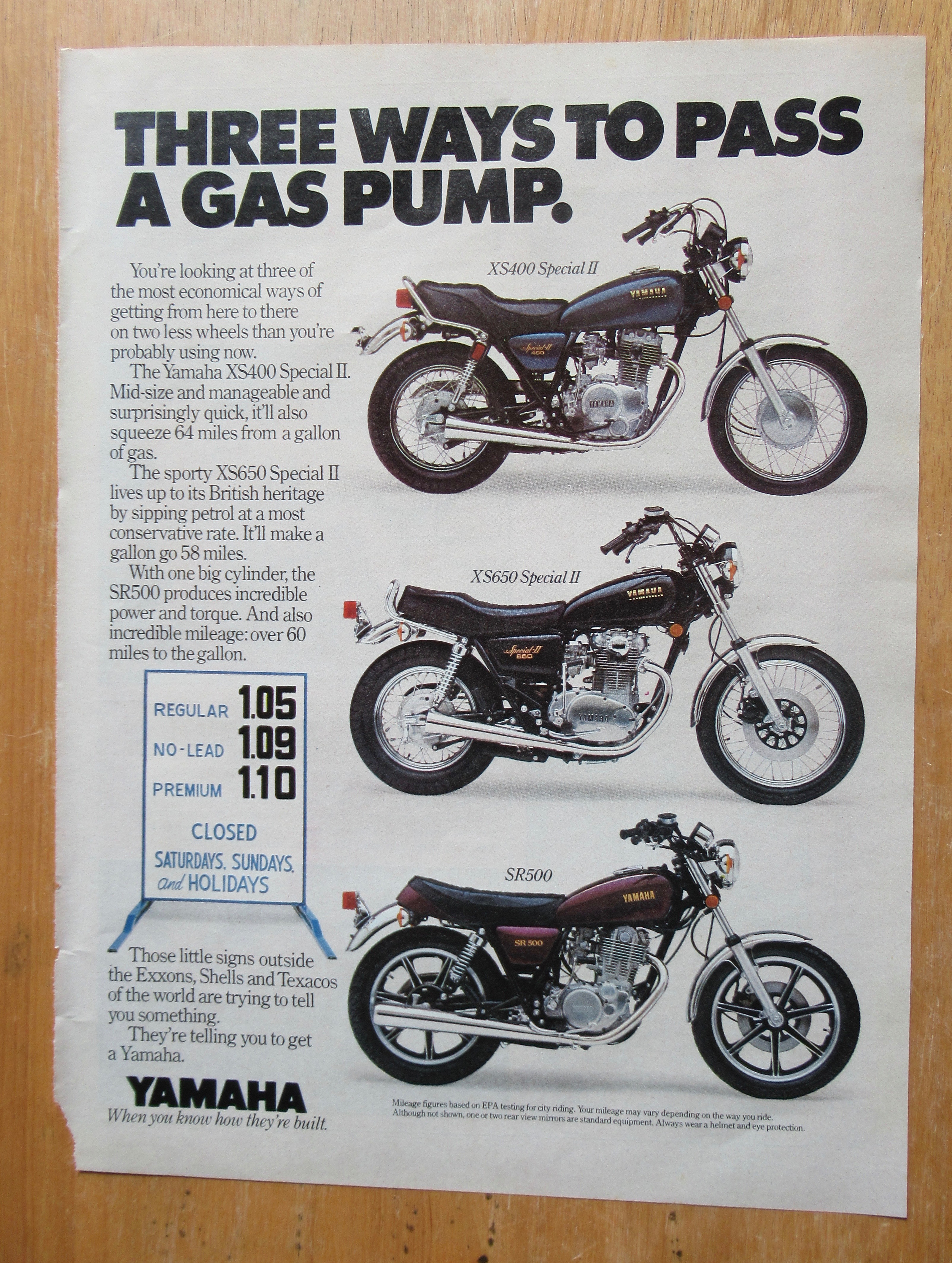 1980 Yamaha Motorcycle with Yamaha Special Motorcycles