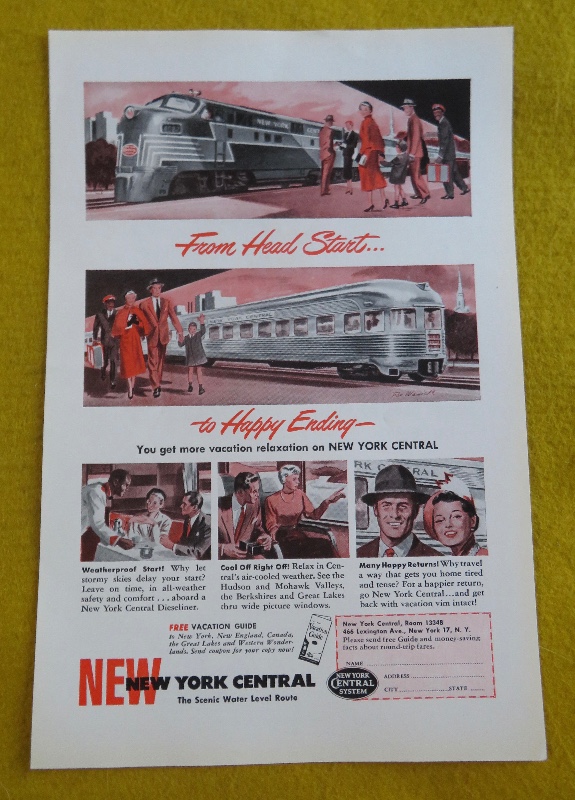 1950 New York Central With From Head Start To Happy Ending