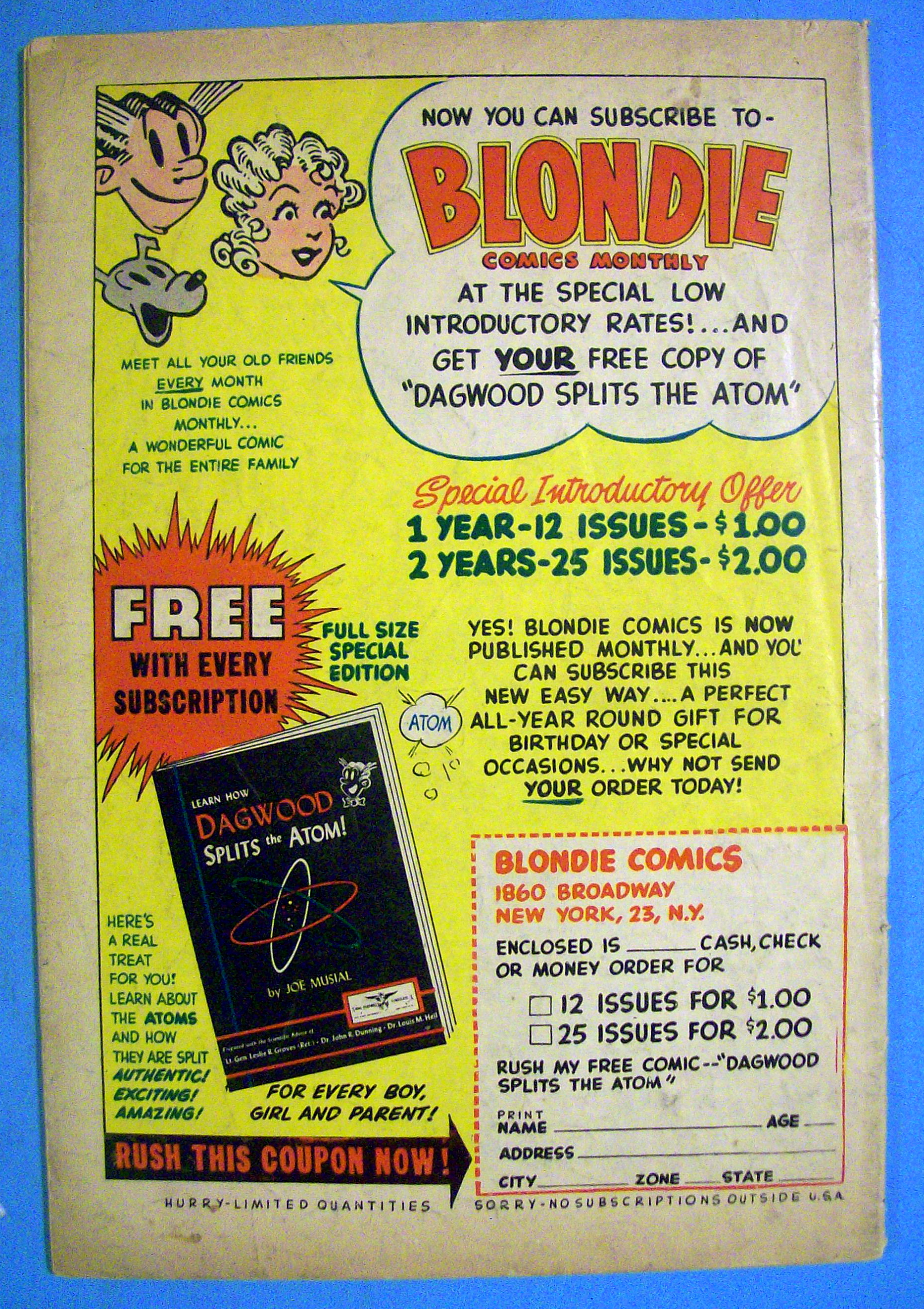 Blondie Comics #20 July 1950 Dagwood In Man To Man