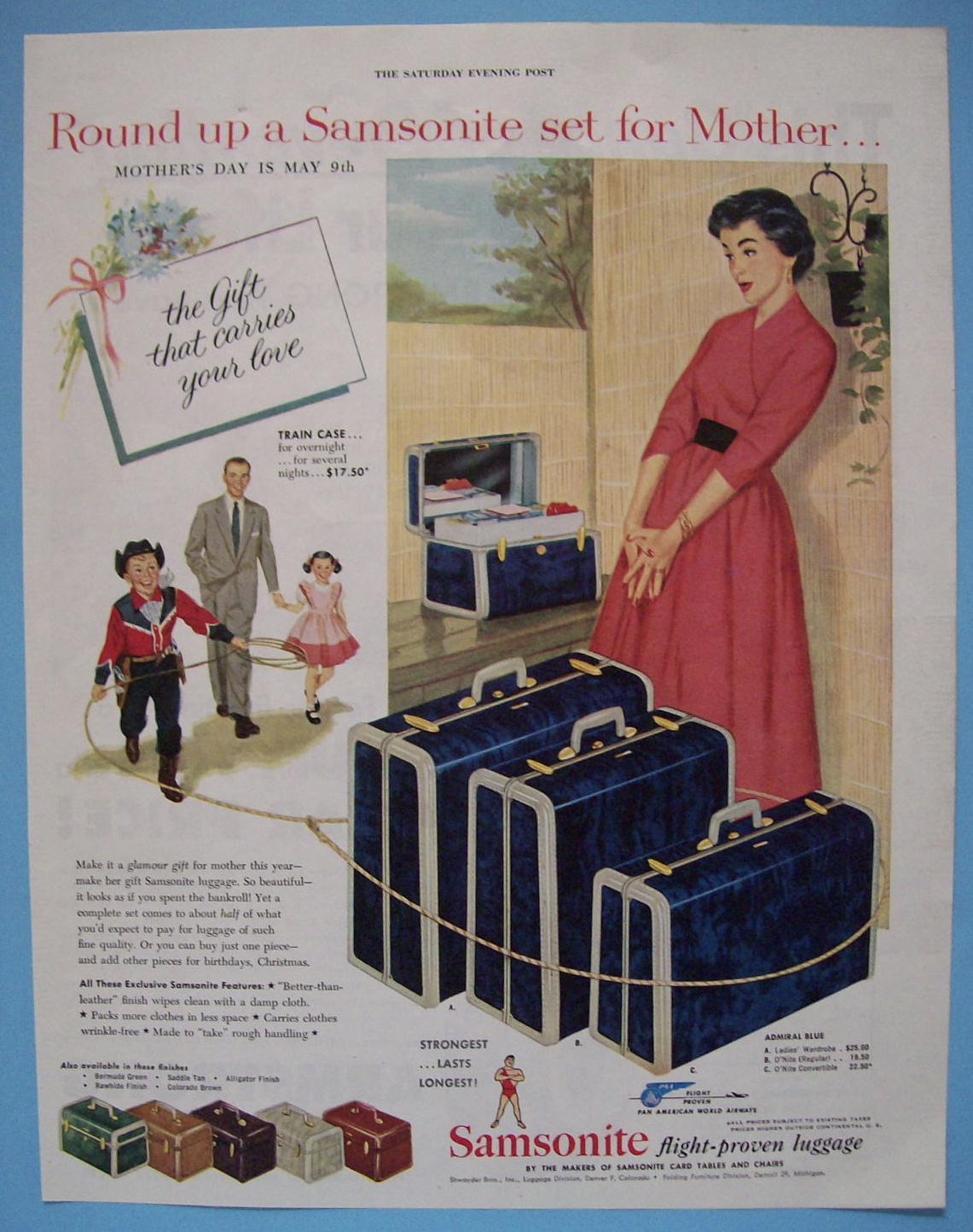 Vintage Ad: 1954 Samsonite Luggage