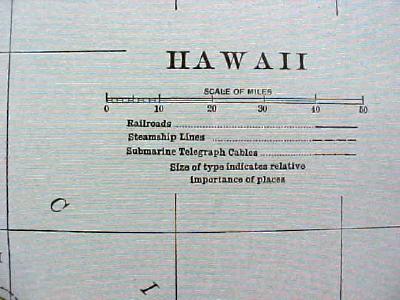 1907 Map Washington Hawaii Antique