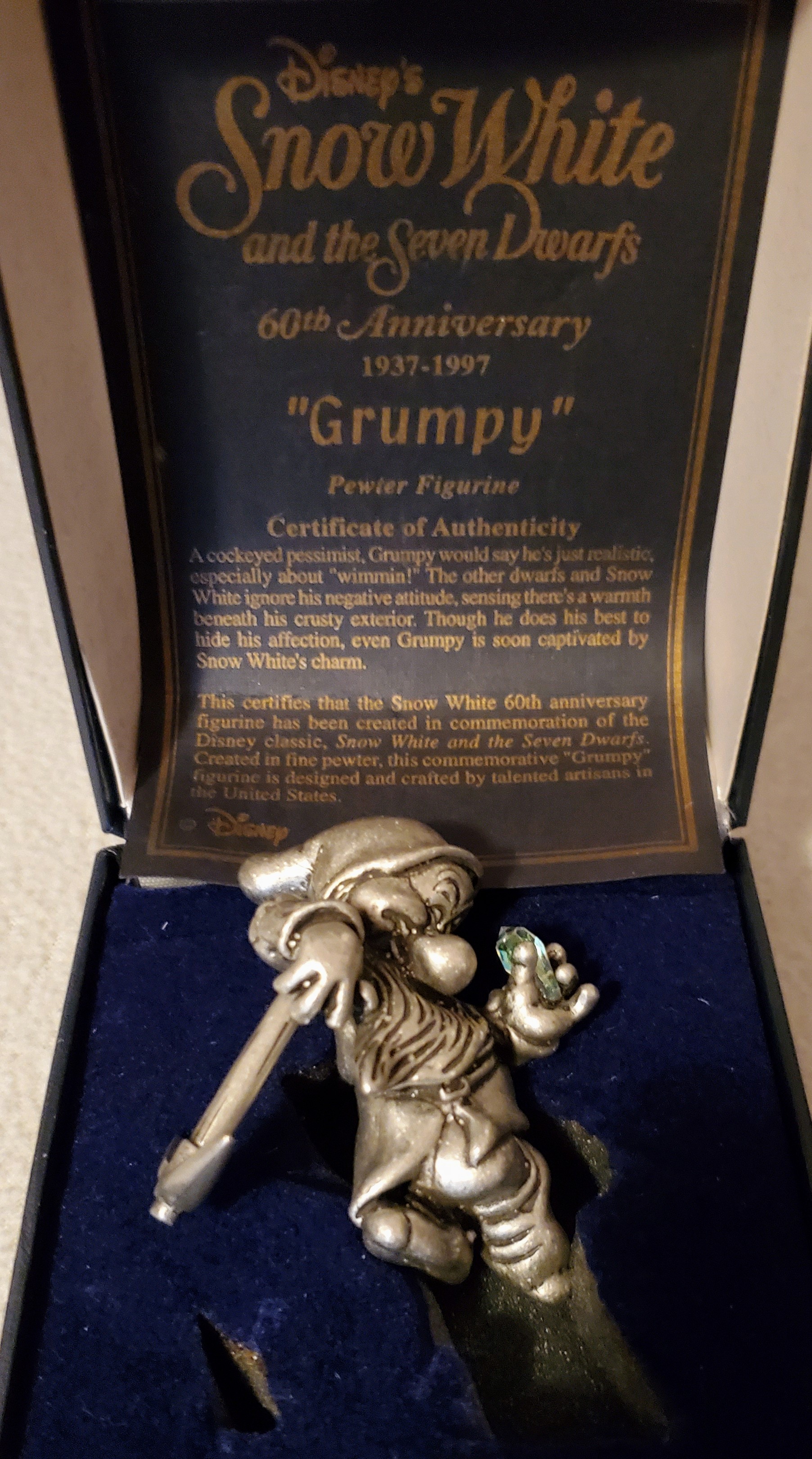 Snow White Grumpy Pewter Figurine