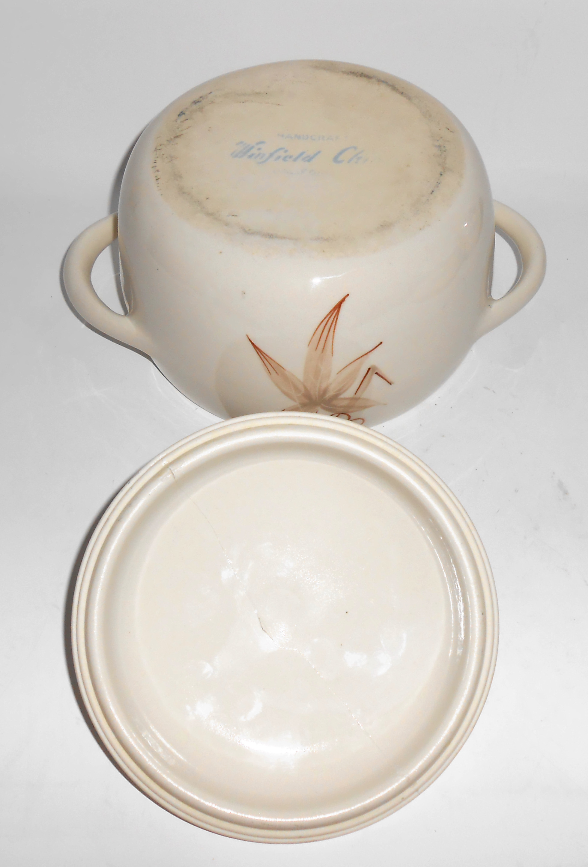 Winfield China Pottery Passion Flower Casserole W/Lid!