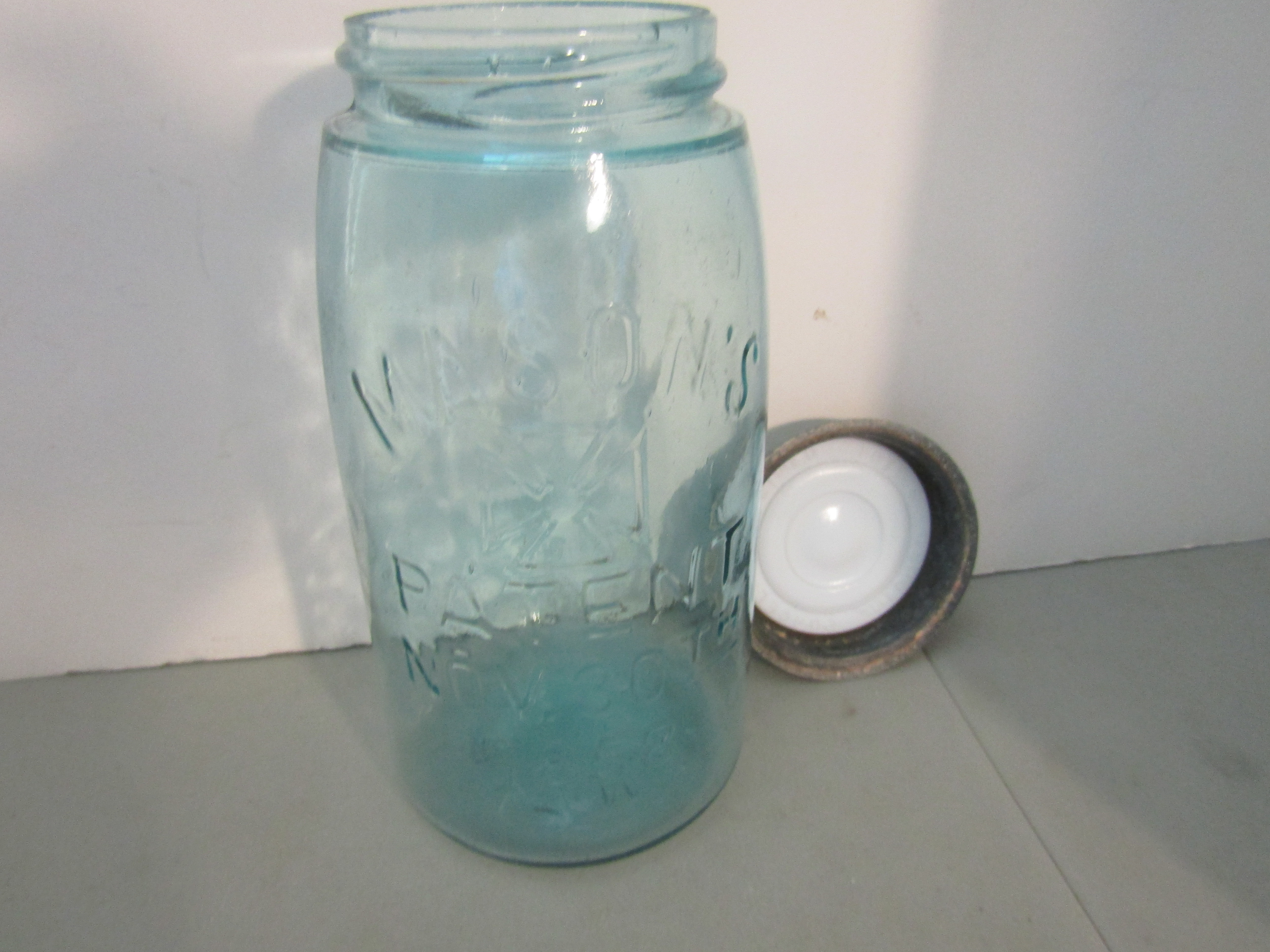 CFJ Aqua Mason's Patent Nov 30th 1858 Quart Jar
