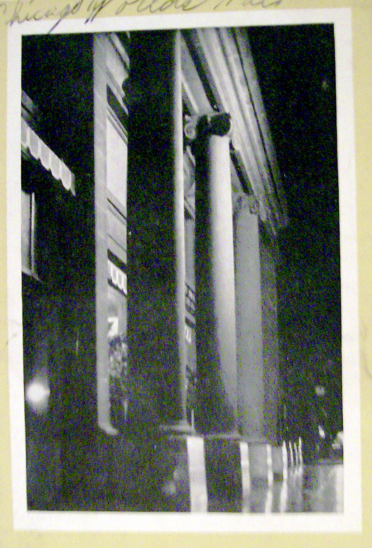 1933 Century of Progress, Monoliths At Night Postcard
