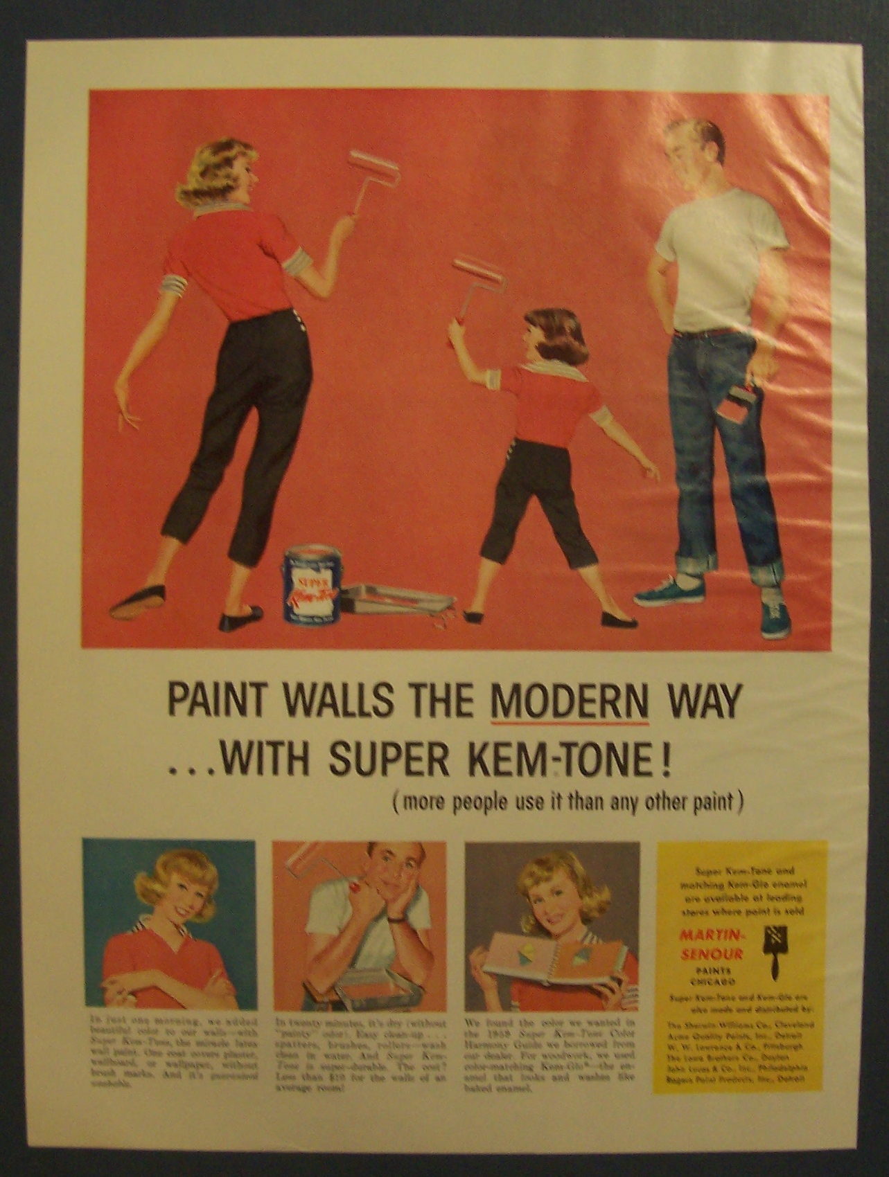 1959 Super Kem-Tone Paints w/Mother & Daughter Painting