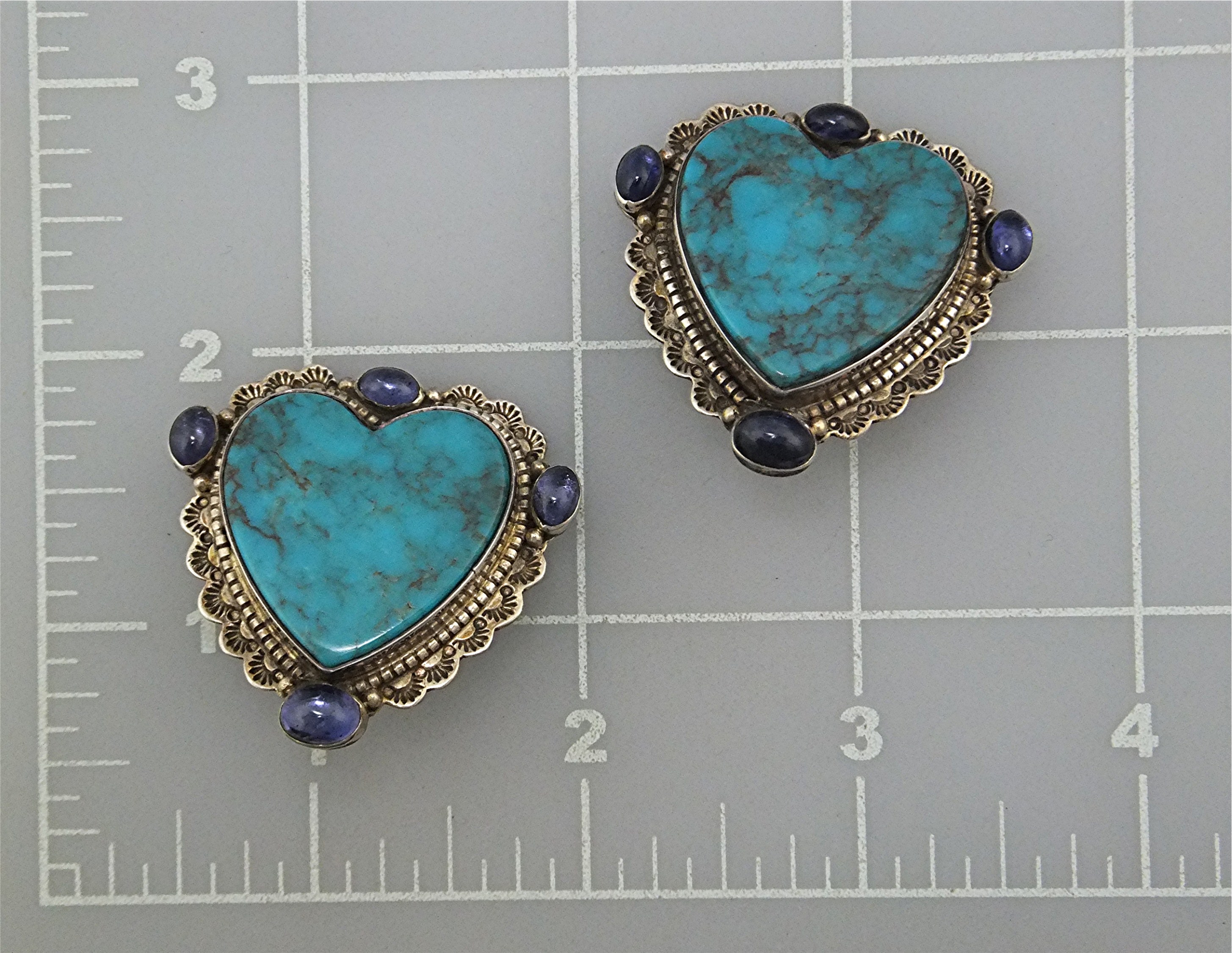 David Troutman Kingman Turquoise Sterling Silver Heart