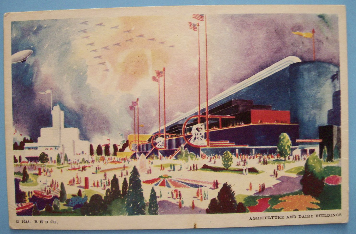 1933 Century Of Progress Agriculture & Dairy Postcard